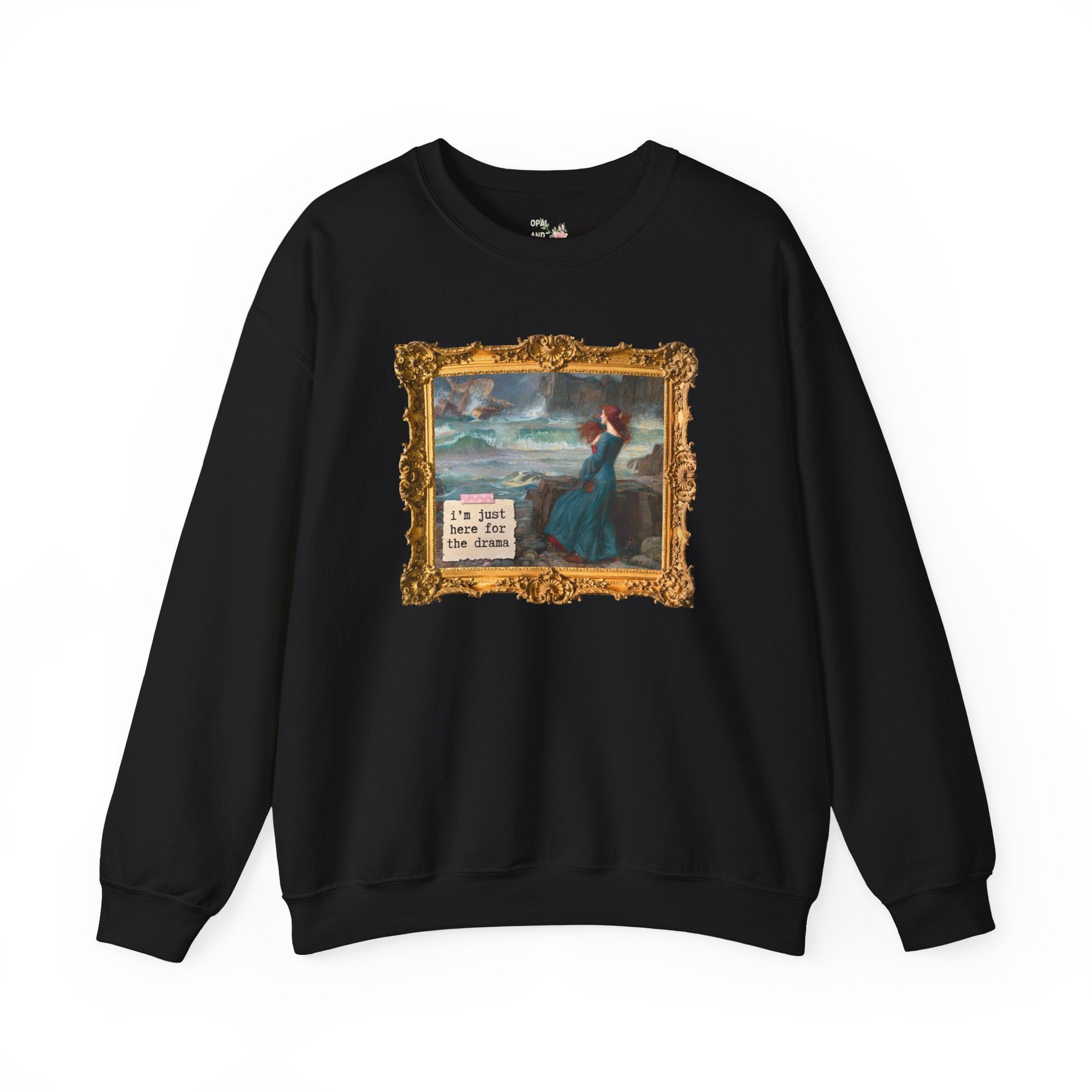 Miranda by John William Waterhouse Sweatshirt: William Shakespeare Tempest, Classic Literature Art History Gift for Reader, Humanites Major - Opal and June