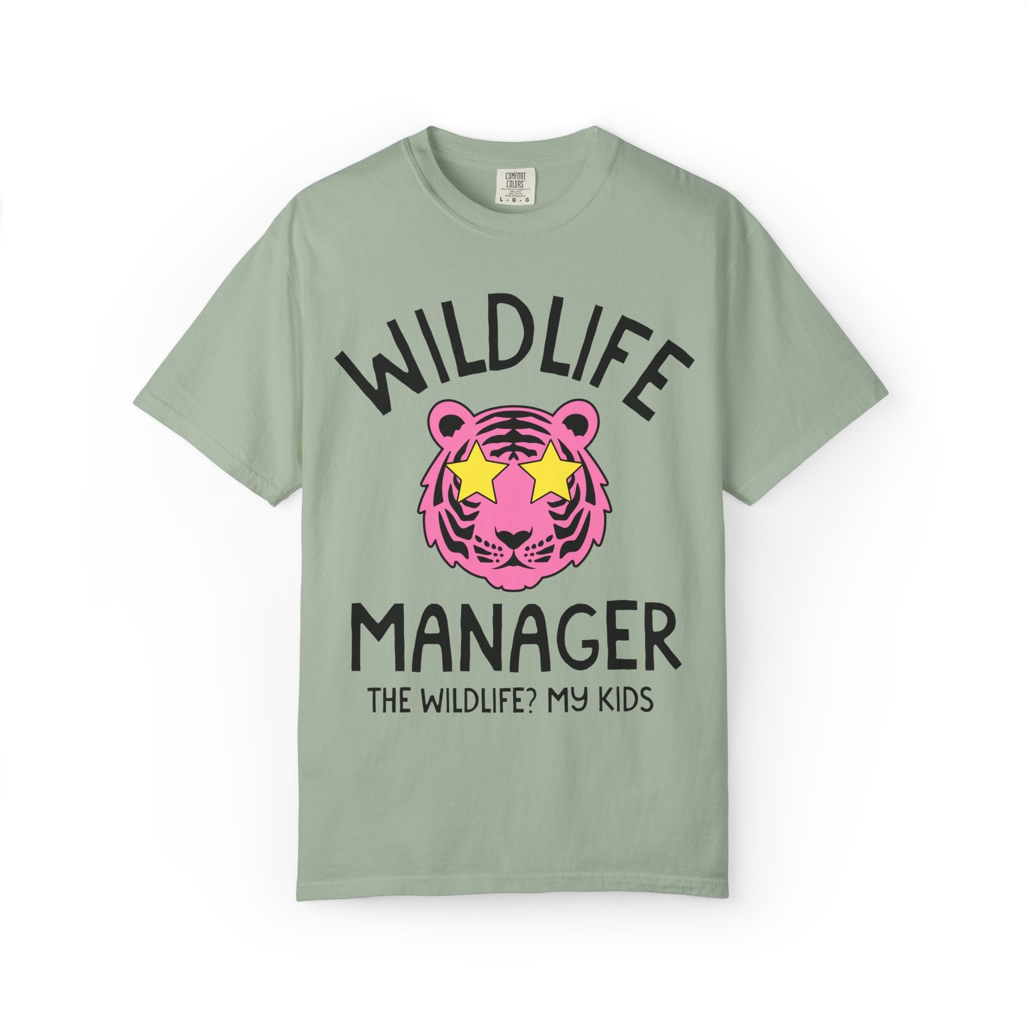 Mom Wildlife Manager Tee Shirt: The Wildlife? My Kids | Silly Colorful Maximalist Animal Lover Tee for Mom With Young Kids, Mom of Toddlers - Opal and June