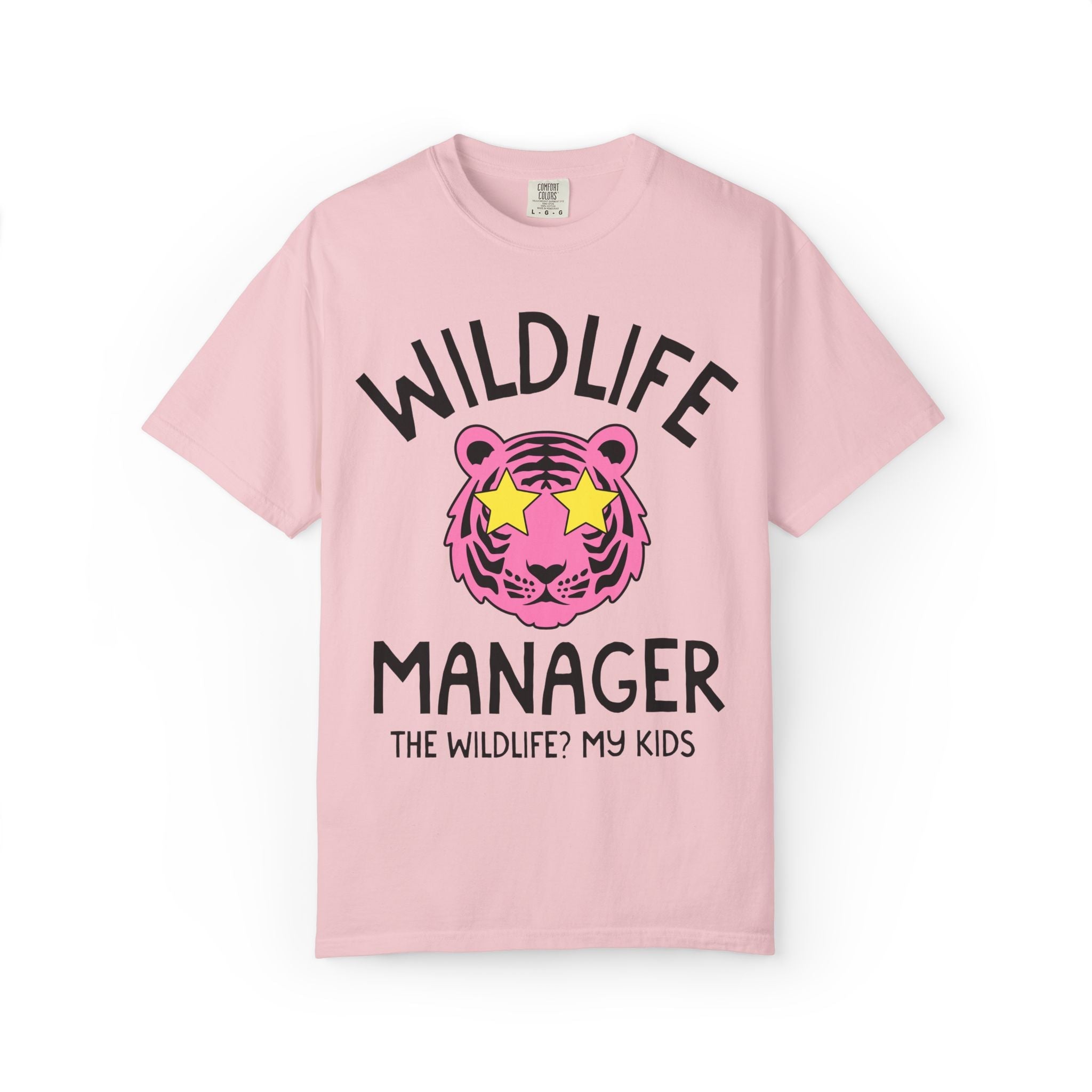 Mom Wildlife Manager Tee Shirt: The Wildlife? My Kids | Silly Colorful Maximalist Animal Lover Tee for Mom With Young Kids, Mom of Toddlers - Opal and June