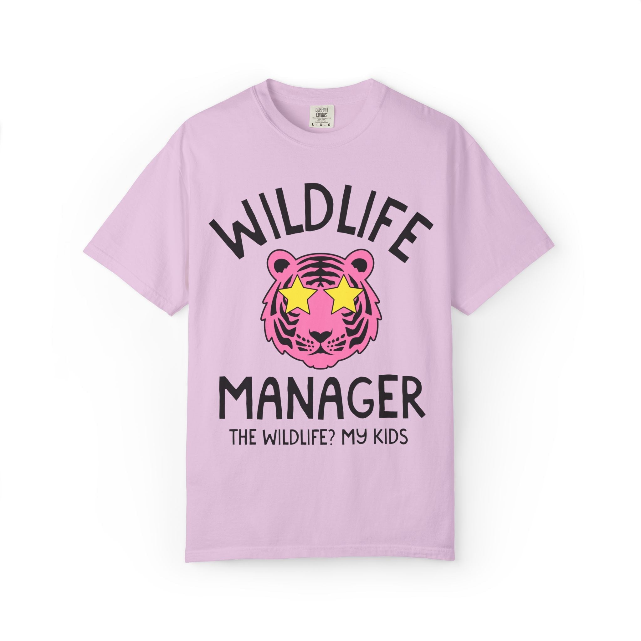Mom Wildlife Manager Tee Shirt: The Wildlife? My Kids | Silly Colorful Maximalist Animal Lover Tee for Mom With Young Kids, Mom of Toddlers - Opal and June