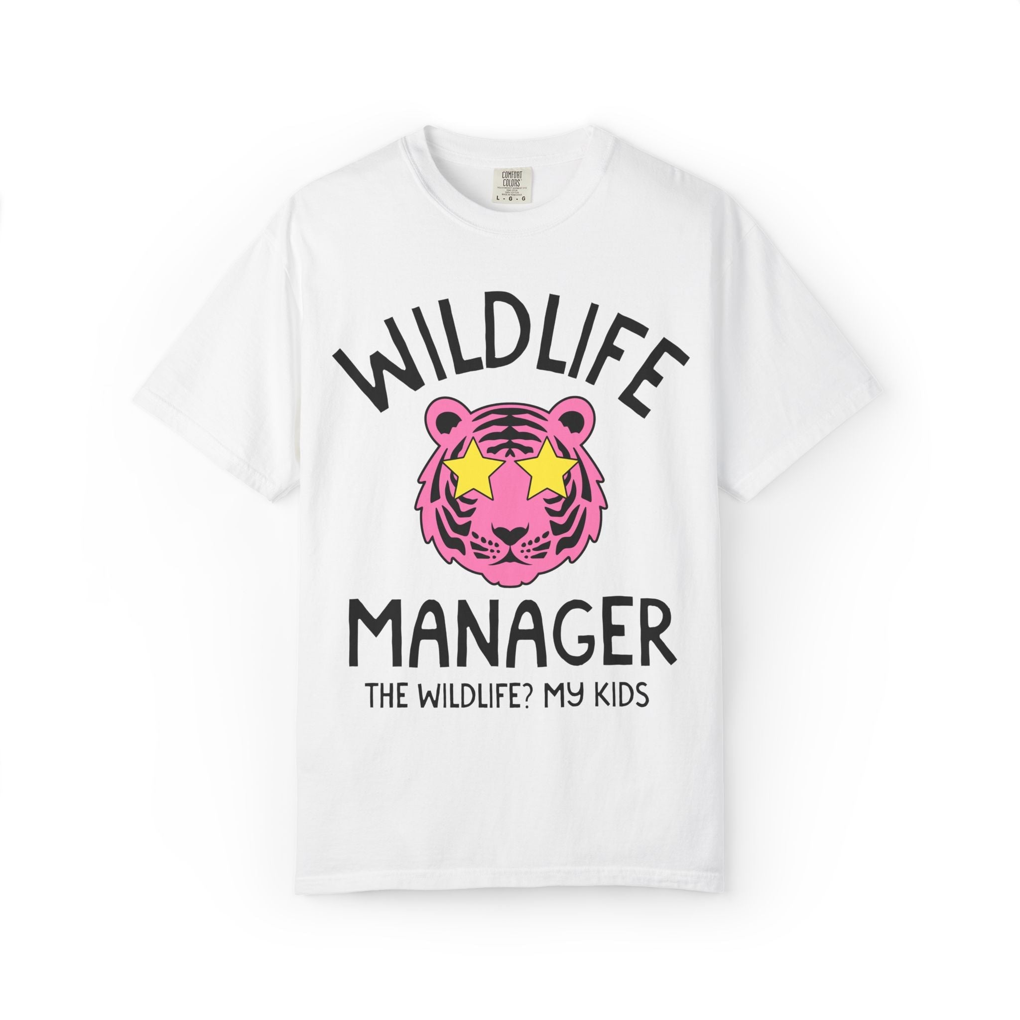 Mom Wildlife Manager Tee Shirt: The Wildlife? My Kids | Silly Colorful Maximalist Animal Lover Tee for Mom With Young Kids, Mom of Toddlers - Opal and June
