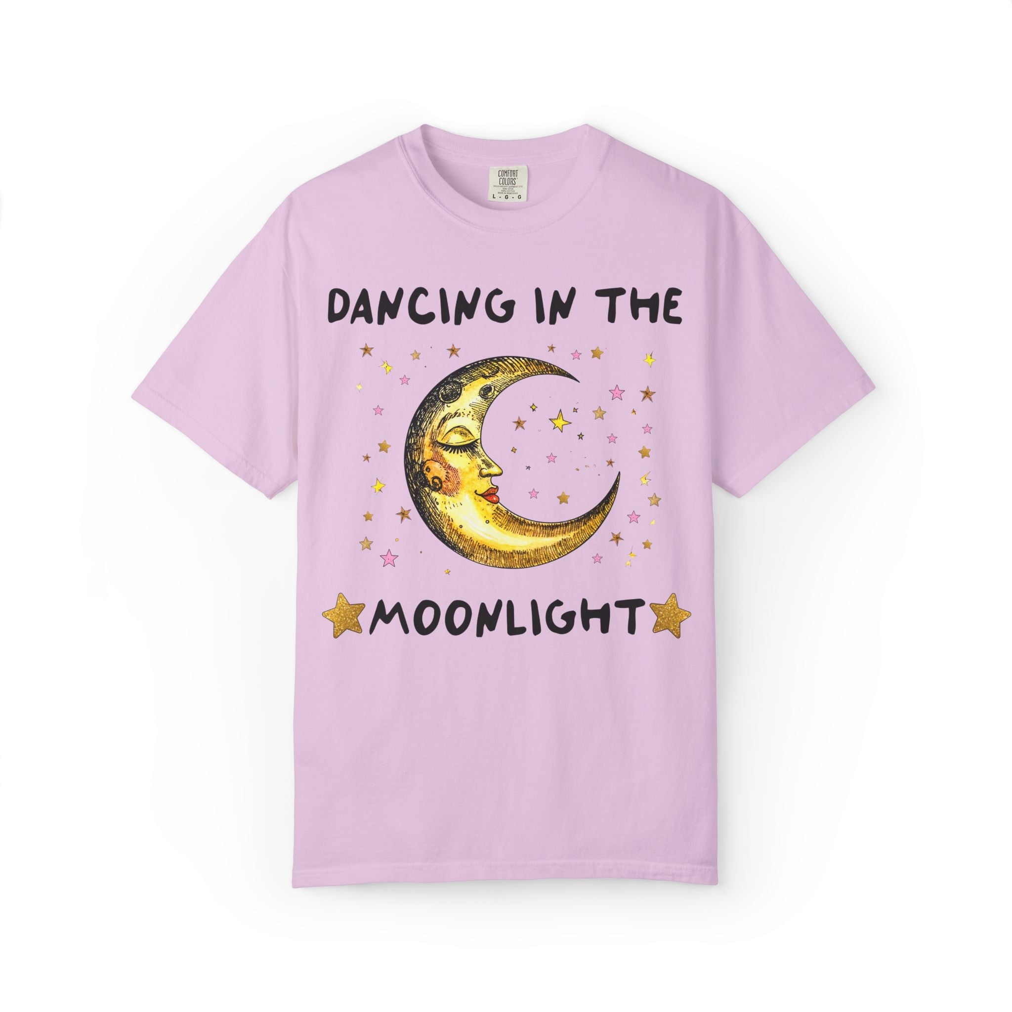 Moon Bachelorette T-Shirt: Dancing Into Forever, In The Moonlight, Silly Vintage Aesthetic Bridal Party Tee with Stars, Kitschy Wedding Vibe - Opal and June