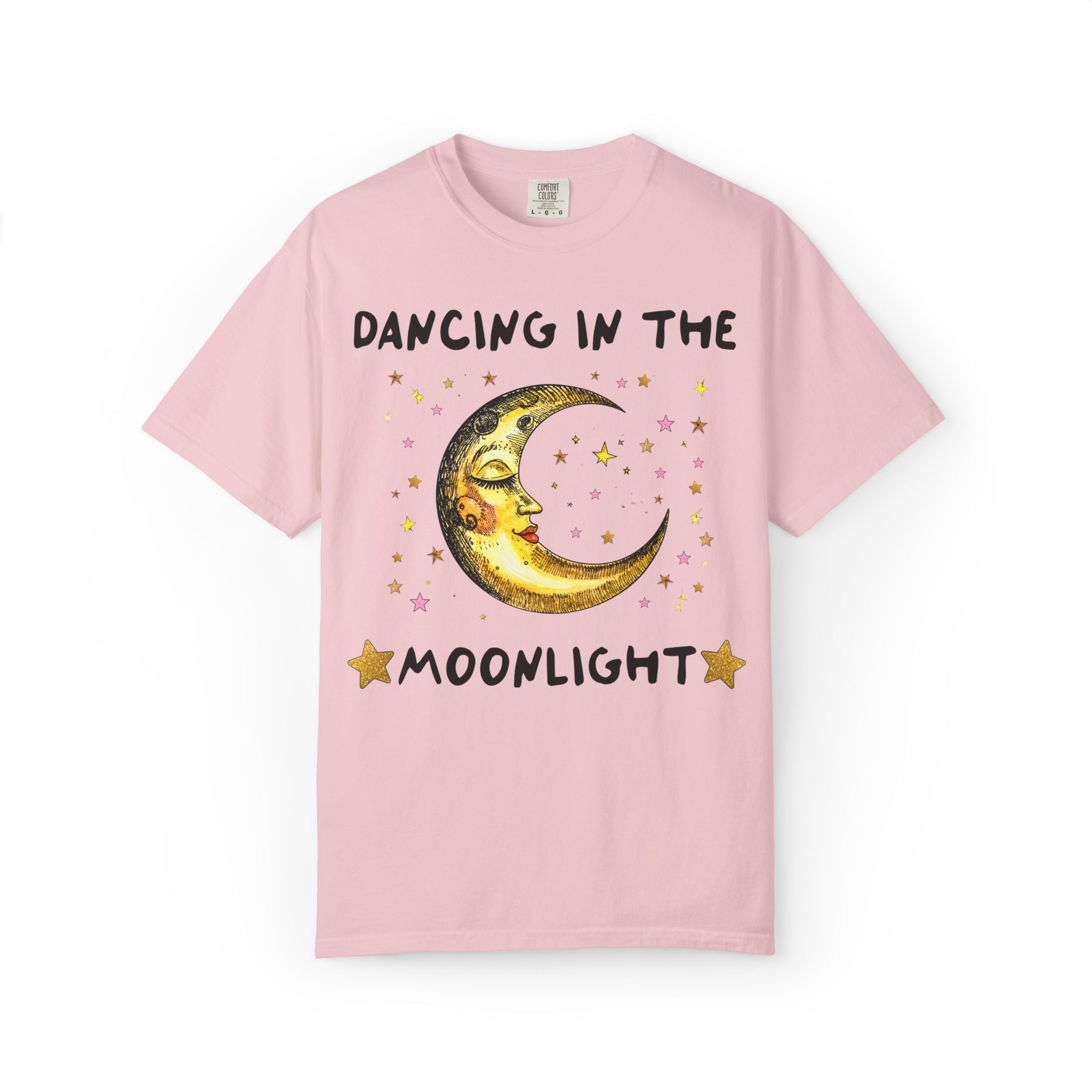 Moon Bachelorette T-Shirt: Dancing Into Forever, In The Moonlight, Silly Vintage Aesthetic Bridal Party Tee with Stars, Kitschy Wedding Vibe - Opal and June