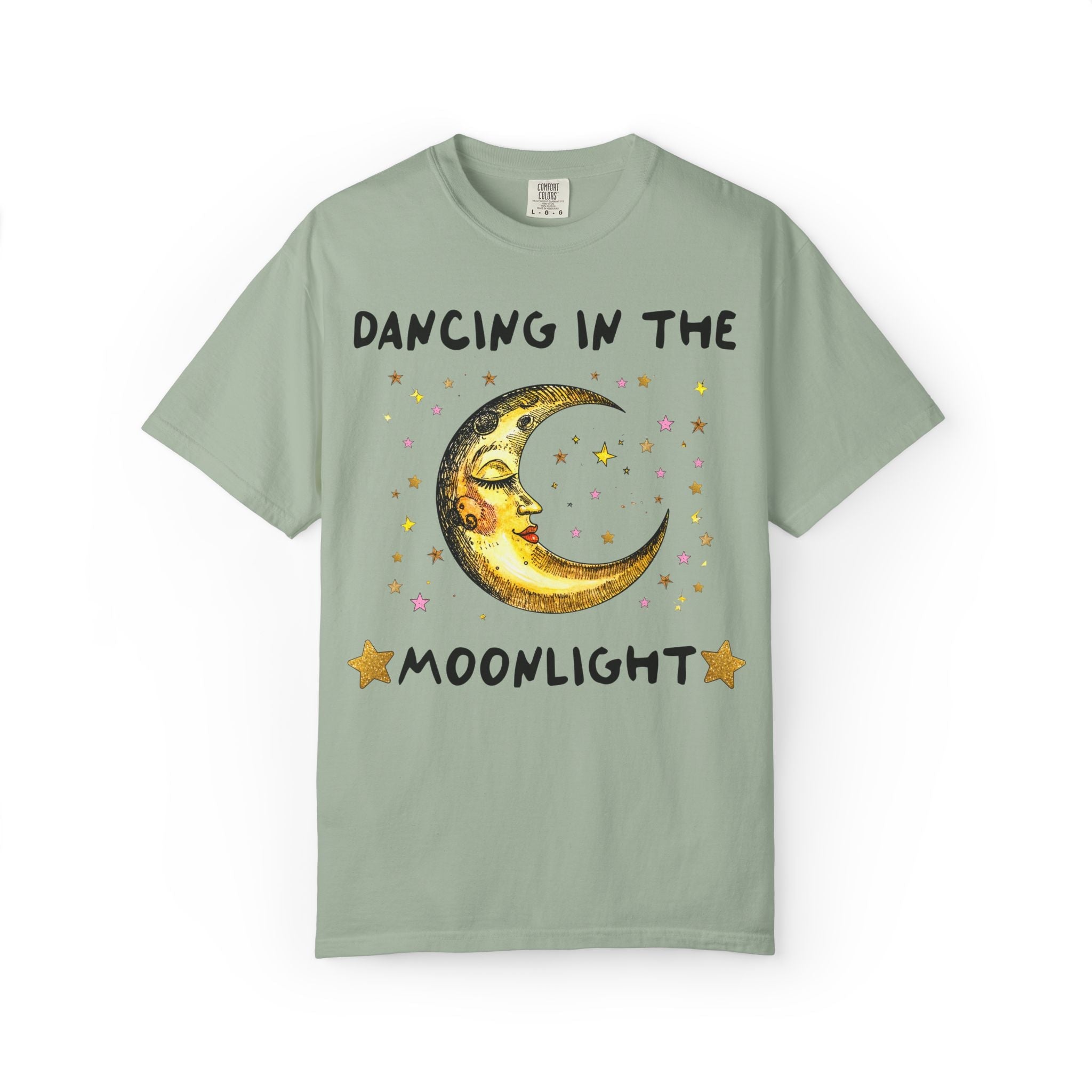 Moon Bachelorette T-Shirt: Dancing Into Forever, In The Moonlight, Silly Vintage Aesthetic Bridal Party Tee with Stars, Kitschy Wedding Vibe - Opal and June