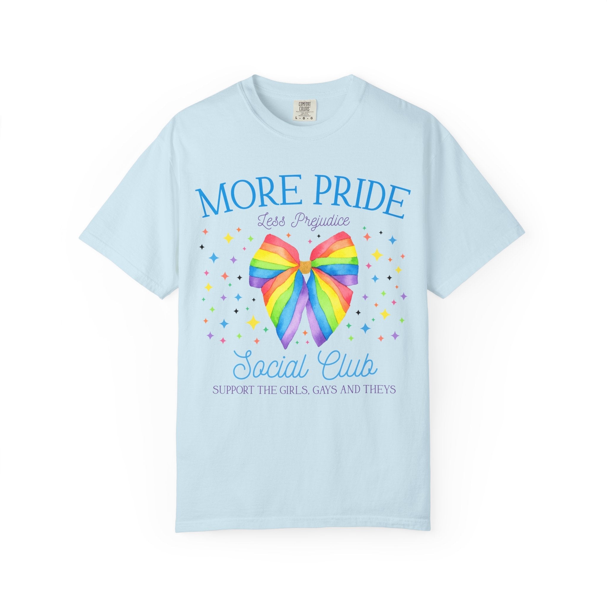 More Pride Less Prejudice: Book Lover Pride Month Shirt for LGBTQ Ally, Cute Bookish Gift for Lesbian, Jane Austen Bookworm, Romance Reader - Opal and June