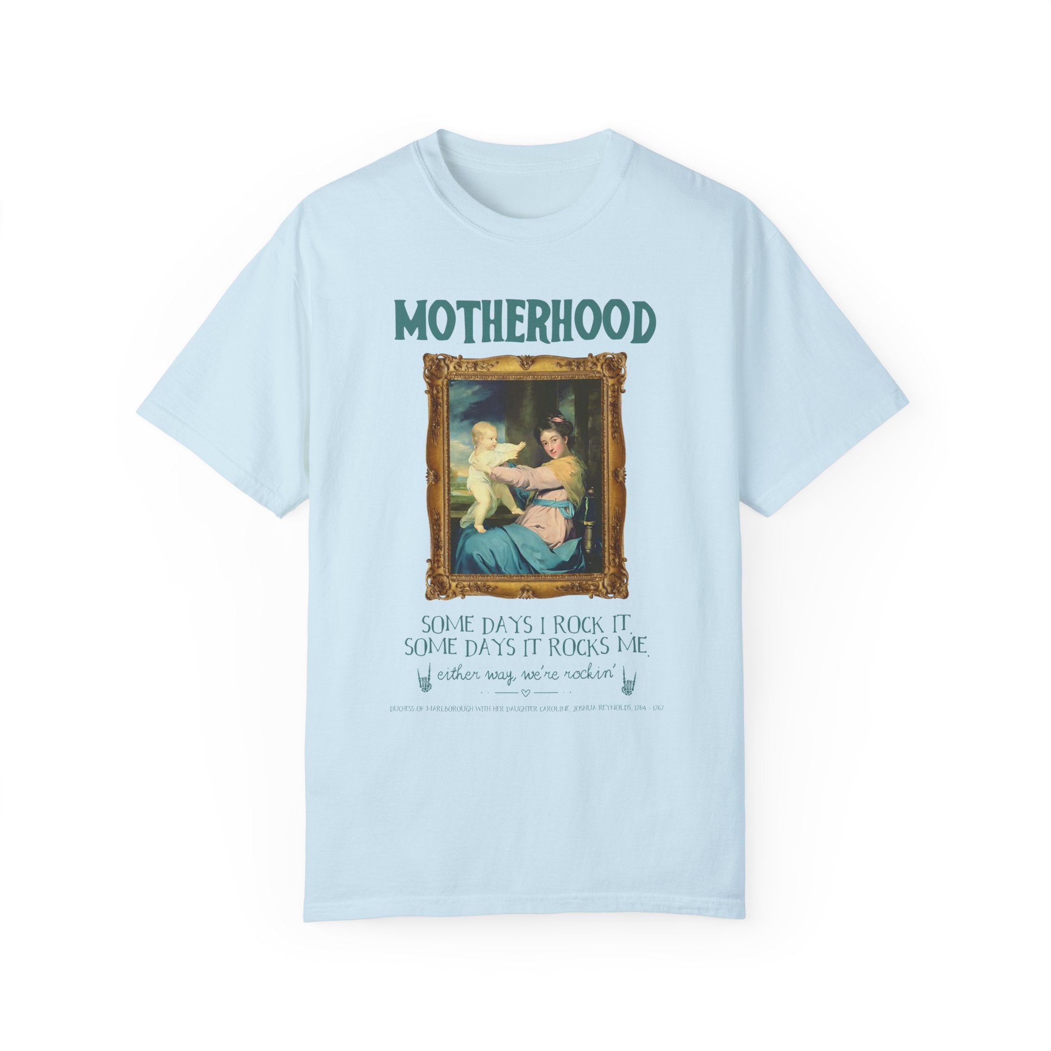 Motherhood Art History Tee Shirt: Some Days is Rocks Me, Funny Saying Academia T-Shirt for Mom Who Loves Art an Skeletons, Rocking Mama Tee - Opal and June