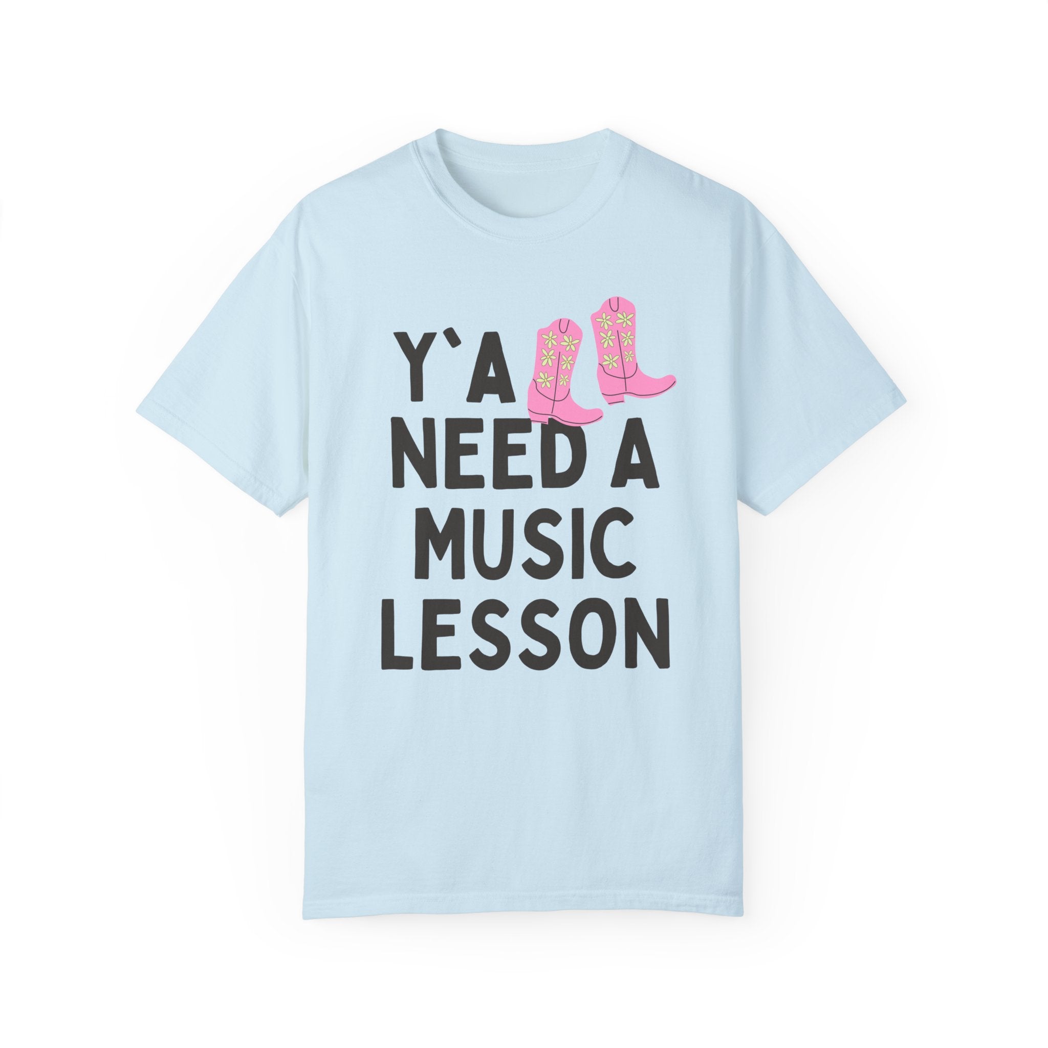 Music Teacher T-Shirt with Groovy Western Vibe: Y'all Need a Music Lesson, Chorus Teacher or Music Teacher Gift, Funny Music Teacher Present - Opal and June