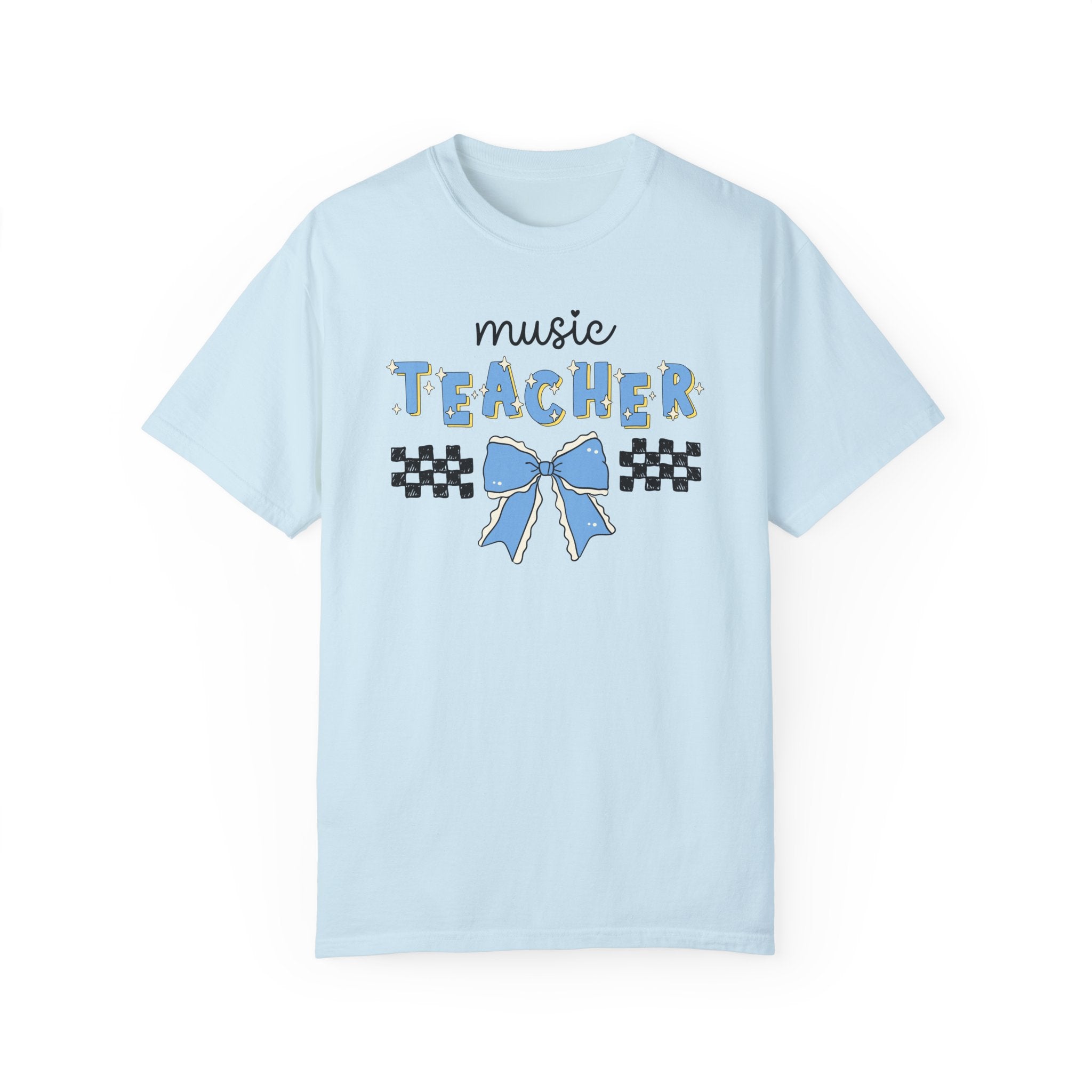 Music Teacher Tee Shirt with Cute Retro Aesthetic Bow, Present for New Math Professor or Math Major Teaching Assistant, Graduation Gift - Opal and June