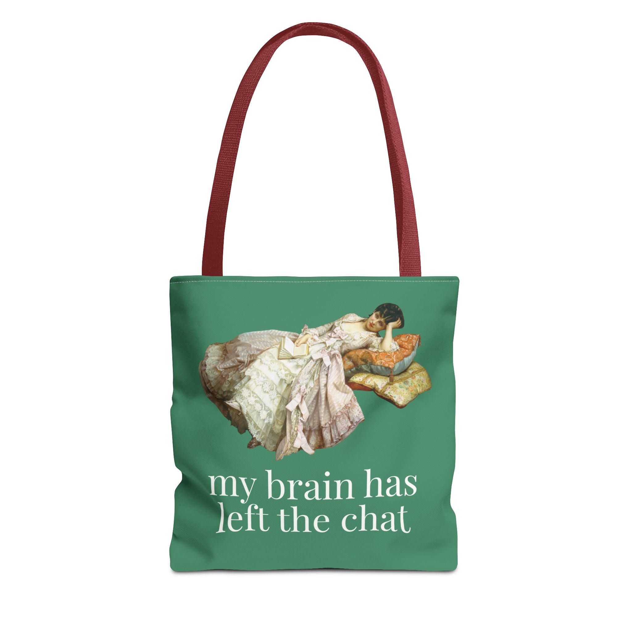 My Brain Has Left the Chart: Funny Art History Tote Bag, Painting by Auguste Toulmouche, Sarcastic French History Lover Gift, Rococo Vibe - Opal and June