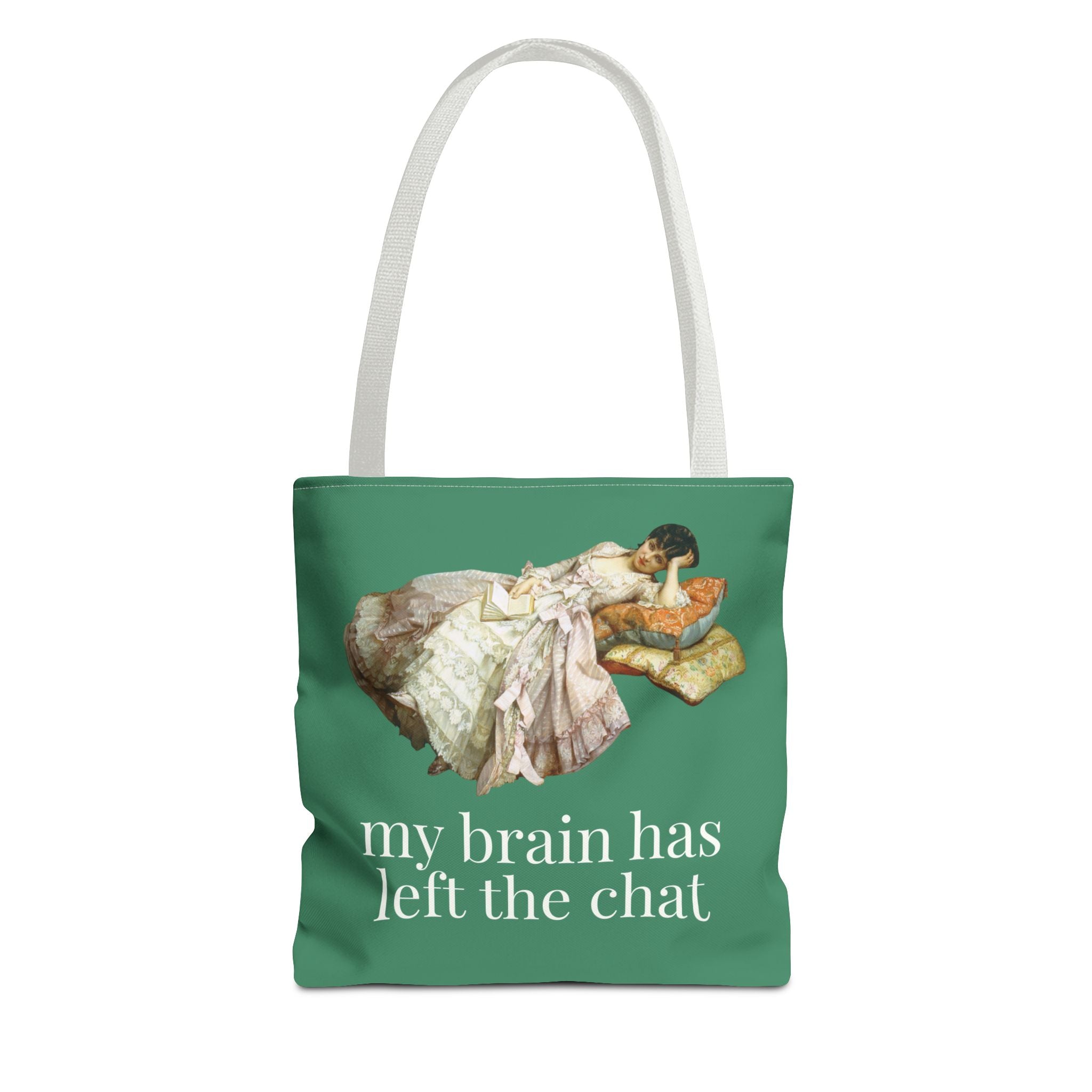 My Brain Has Left the Chart: Funny Art History Tote Bag, Painting by Auguste Toulmouche, Sarcastic French History Lover Gift, Rococo Vibe - Opal and June