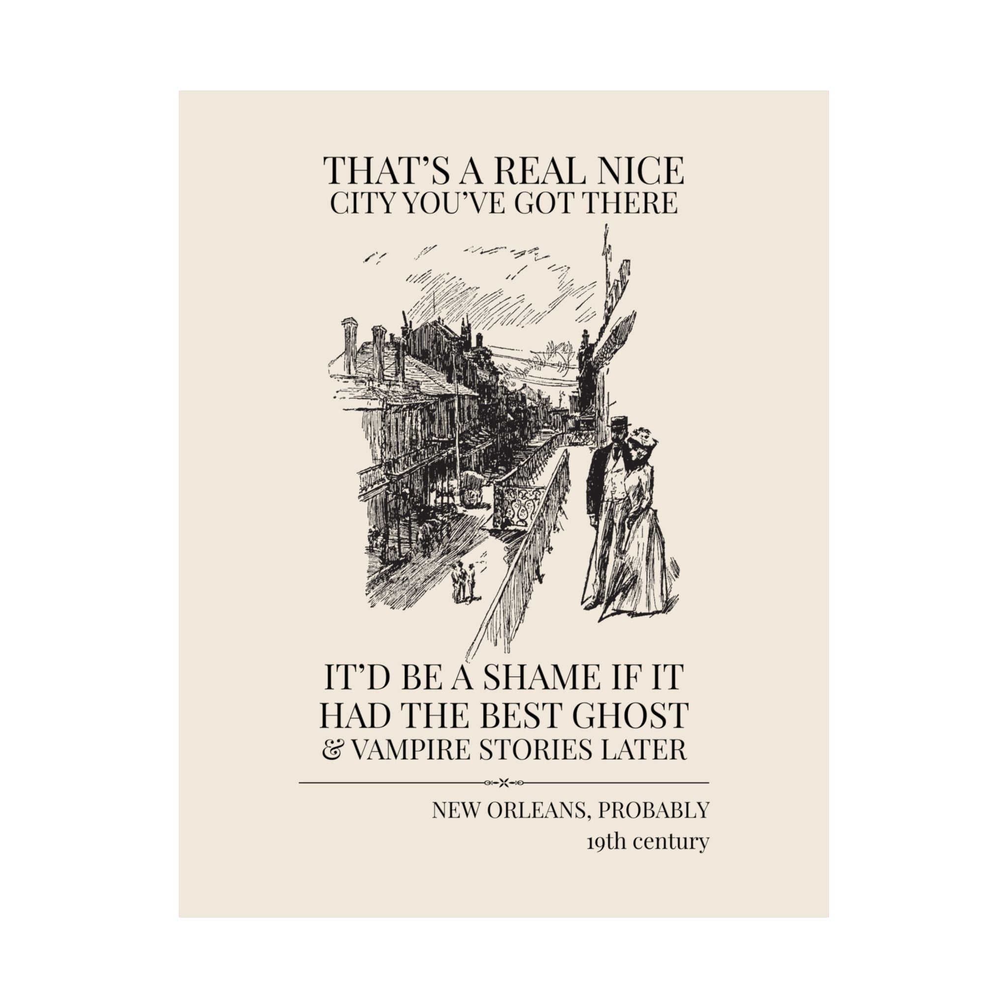 New Orleans American History Buff Poster Print - Opal and June