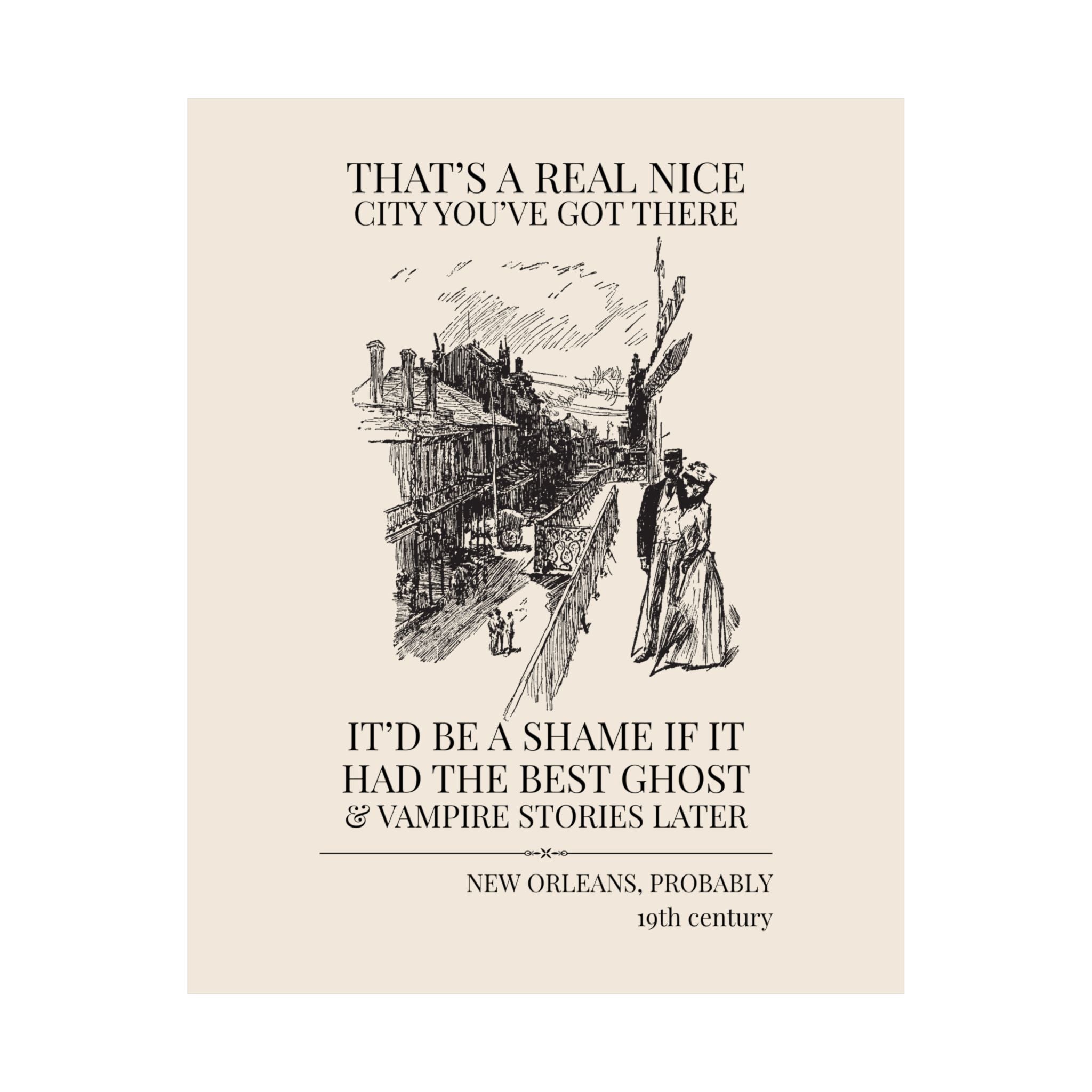 New Orleans American History Buff Poster Print - Opal and June