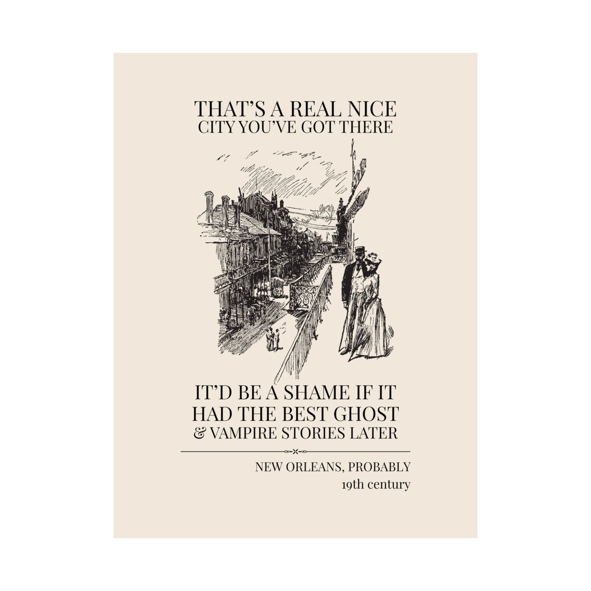 New Orleans American History Buff Poster Print - Opal and June