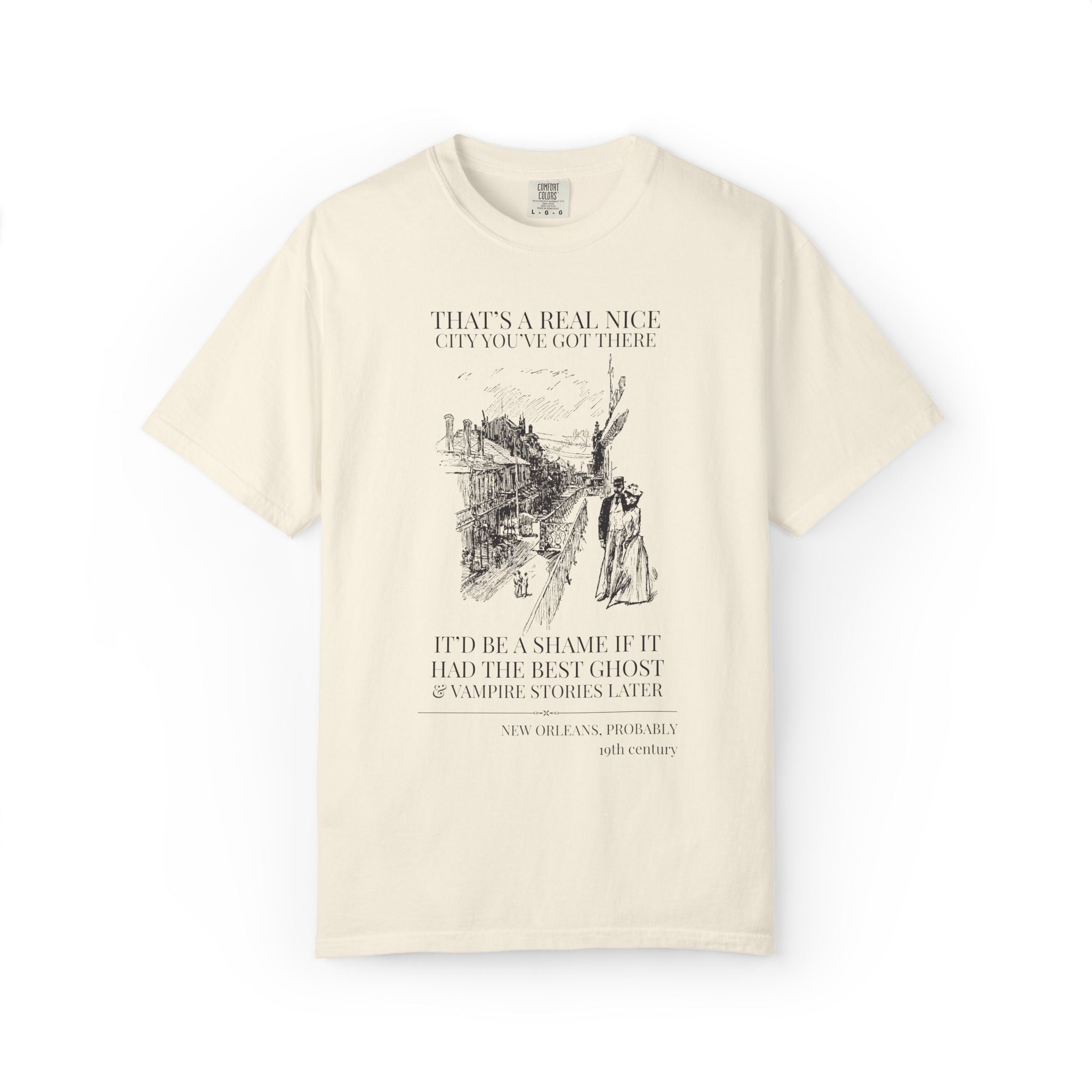 New Orleans American History Buff Tee Shirt, 19th Century Historian Gift, Spooky History Stories with Vampires Ghosts, Halloween History Tee - Opal and June