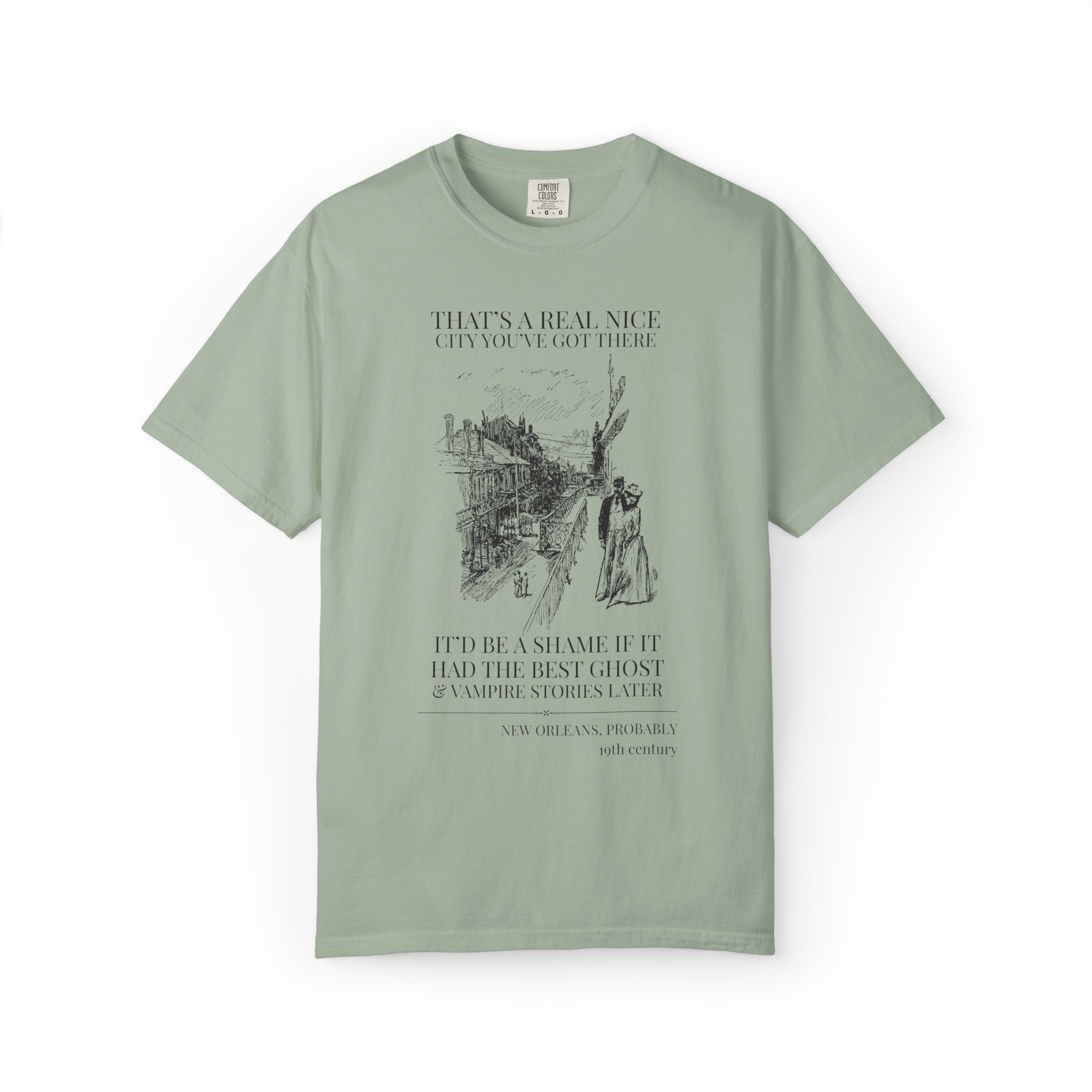 New Orleans American History Buff Tee Shirt, 19th Century Historian Gift, Spooky History Stories with Vampires Ghosts, Halloween History Tee - Opal and June