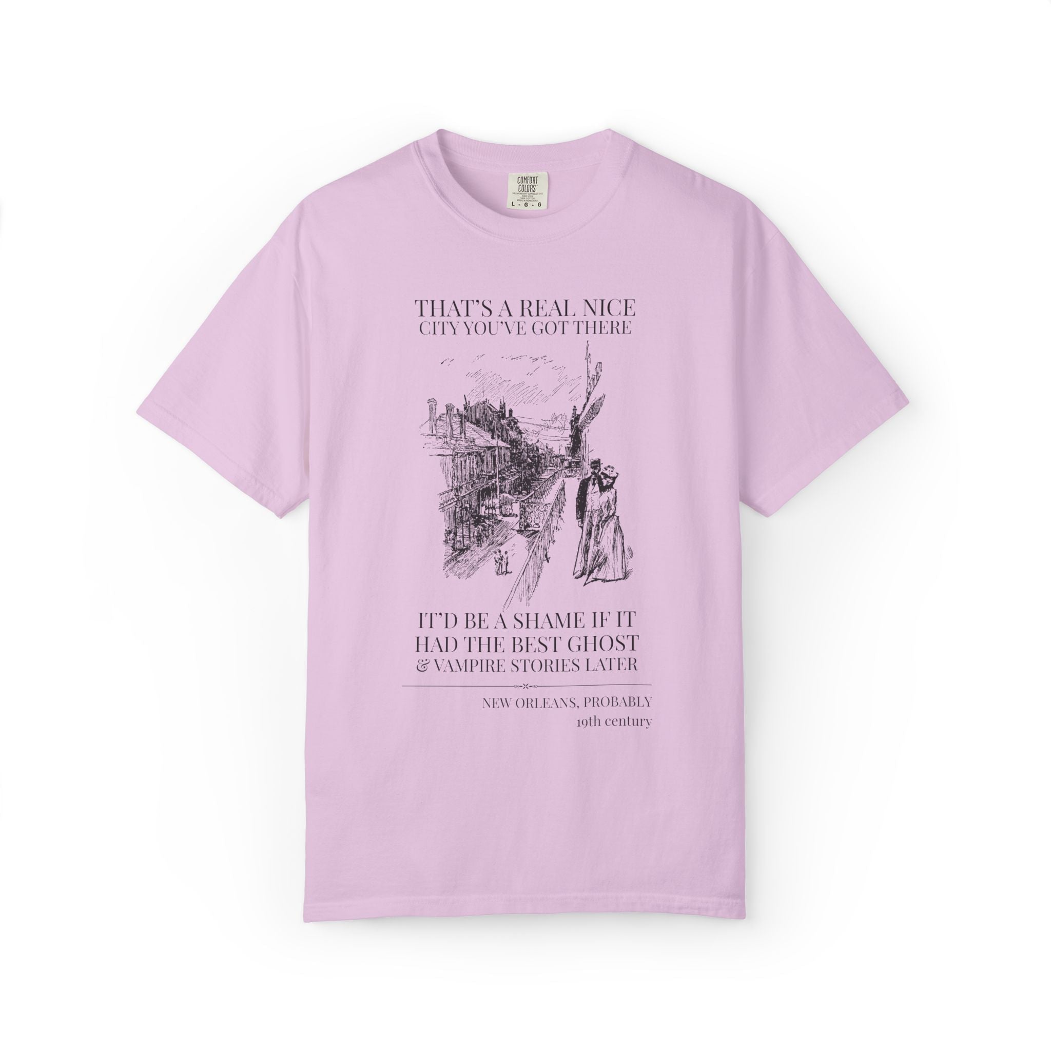 New Orleans American History Buff Tee Shirt, 19th Century Historian Gift, Spooky History Stories with Vampires Ghosts, Halloween History Tee - Opal and June