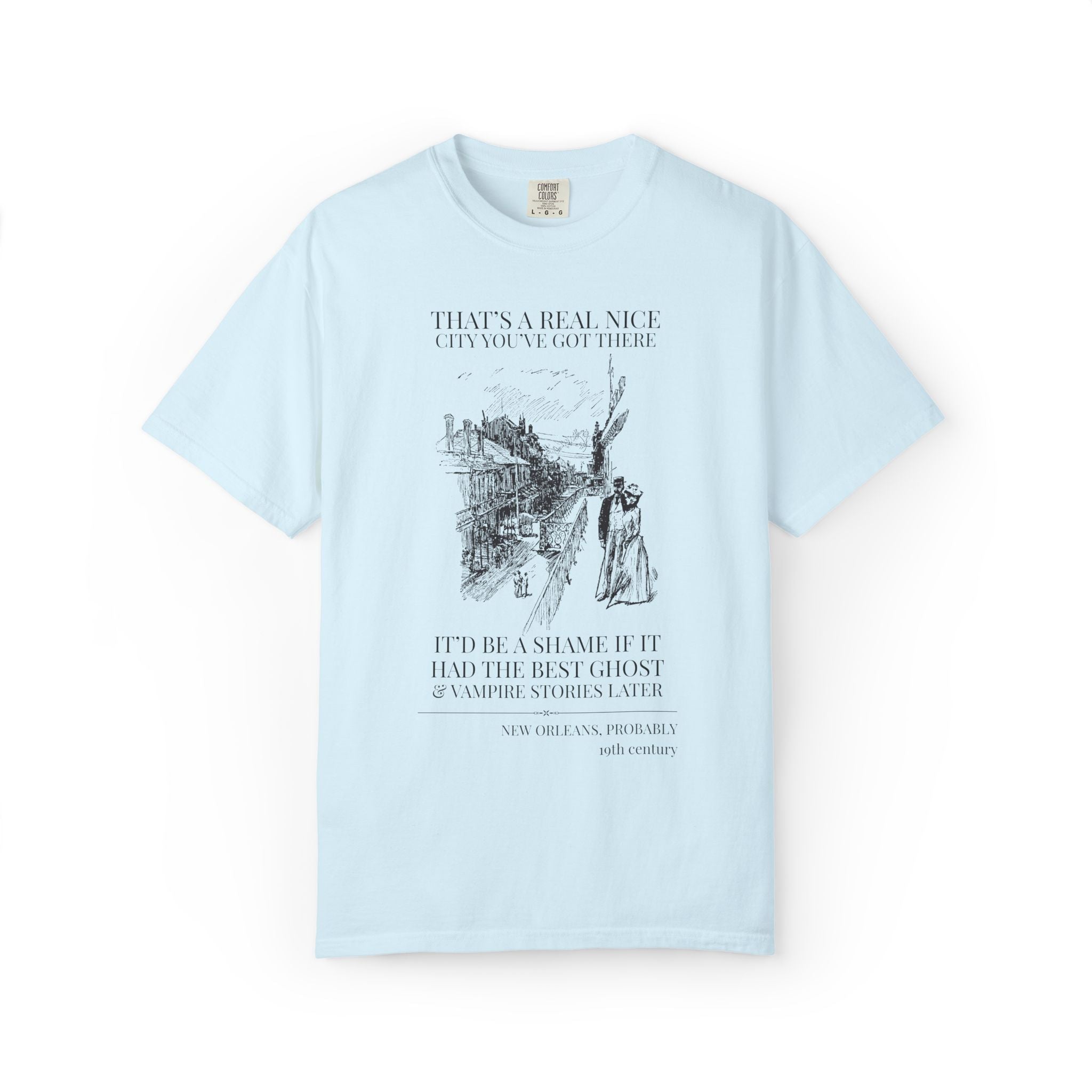 New Orleans American History Buff Tee Shirt, 19th Century Historian Gift, Spooky History Stories with Vampires Ghosts, Halloween History Tee - Opal and June