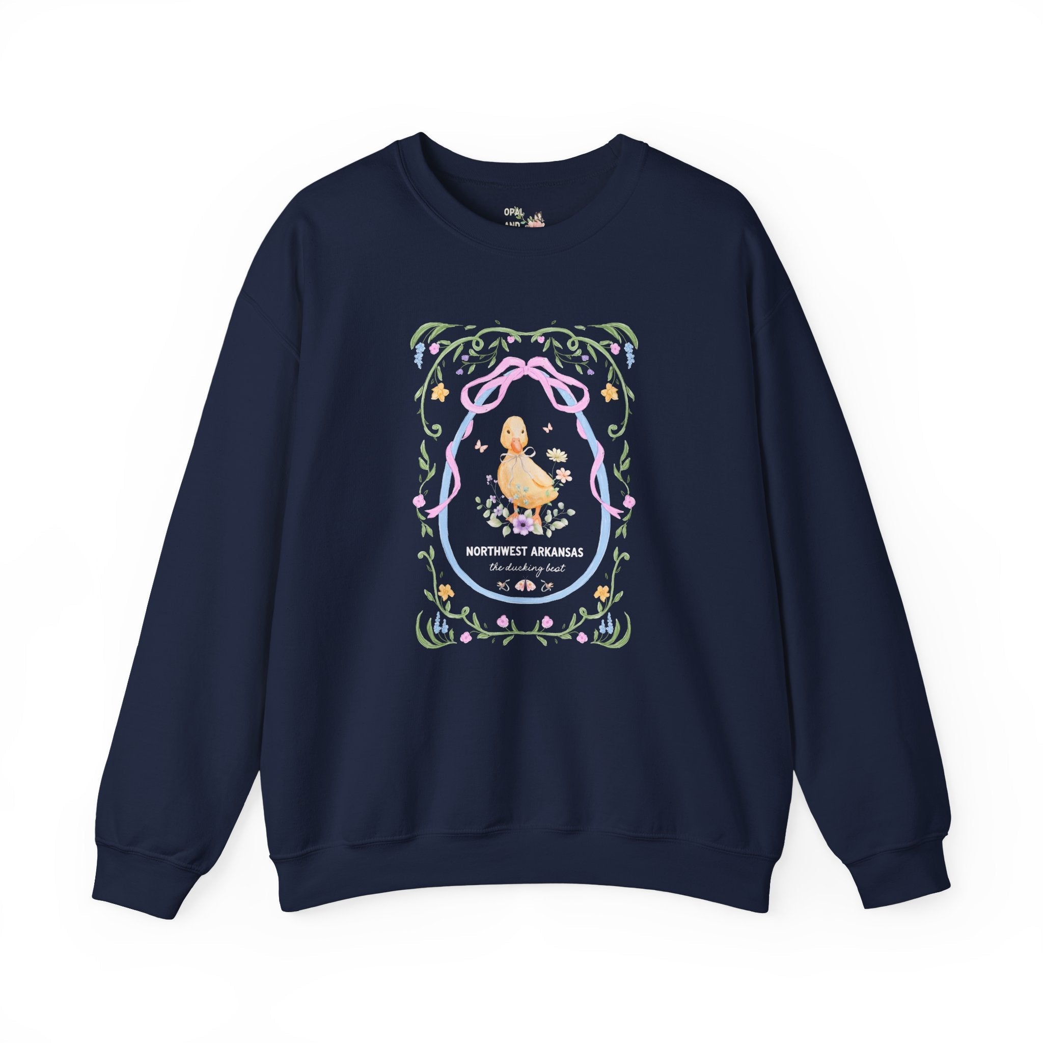 Northwest Arkansas Sweatshirt: The Ducking Best Cottagecore Duck Crewneck for Animal Lover, Funny Soft Girl Style Gift for Friend Living in Bentonville or Fayetteville - Opal and June