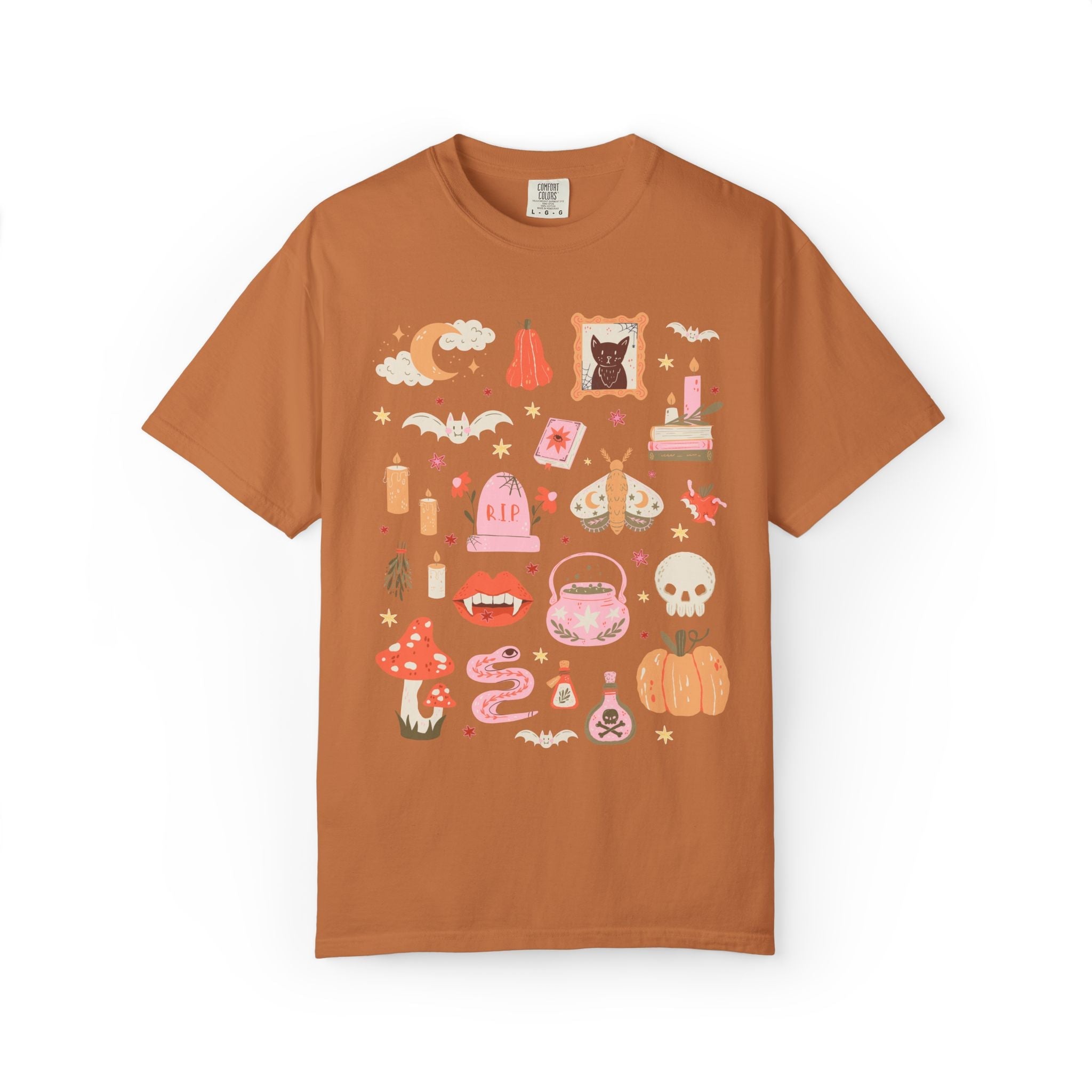 Nostalgic Halloween T-Shirt for Spooky Season, Cute Colorful Dopamine Aesthetic Tee for Friend or Mom Who Loves Halloween and Vampires - Opal and June