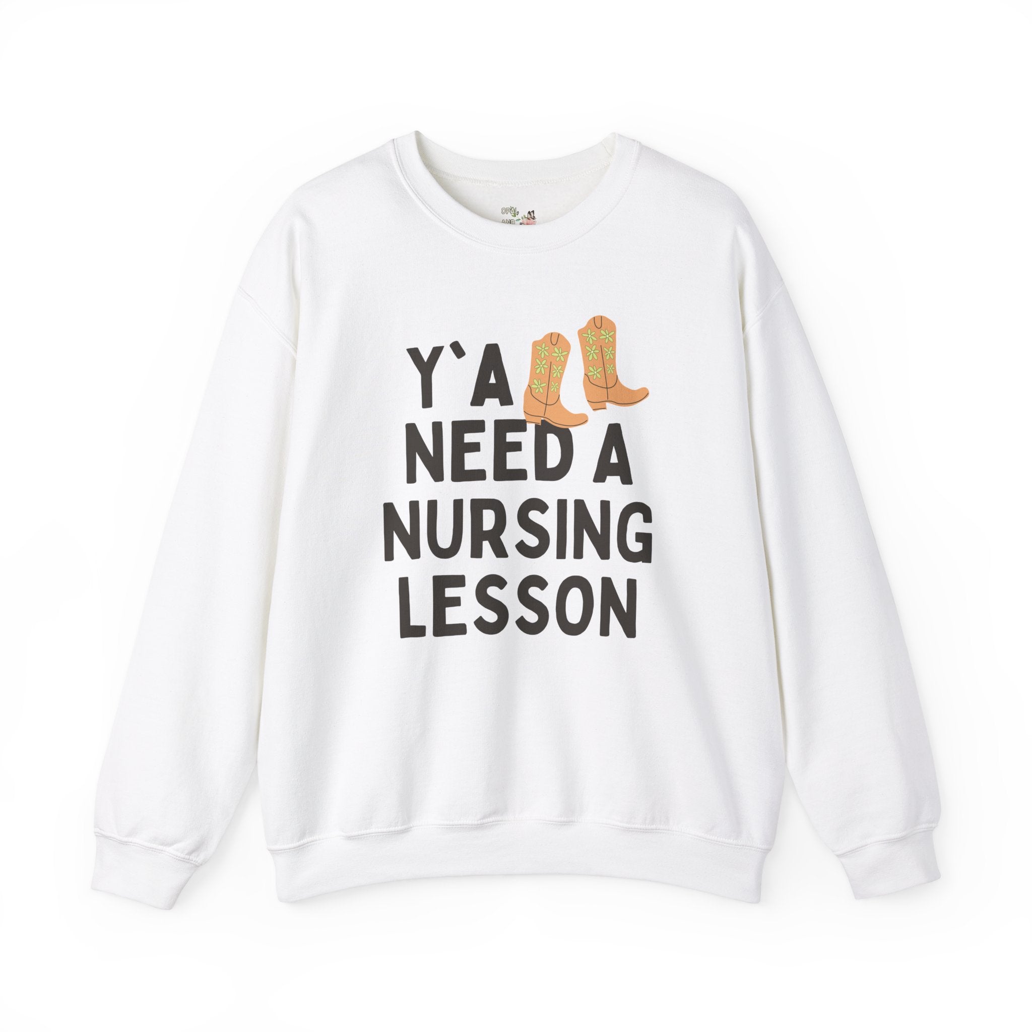 Nursing Teacher Sweatshirt, Groovy Western Vibe: Y'all Need a Nursing Lesson, Registered Nurse Educator, Gift for Nursing School Professor - Opal and June