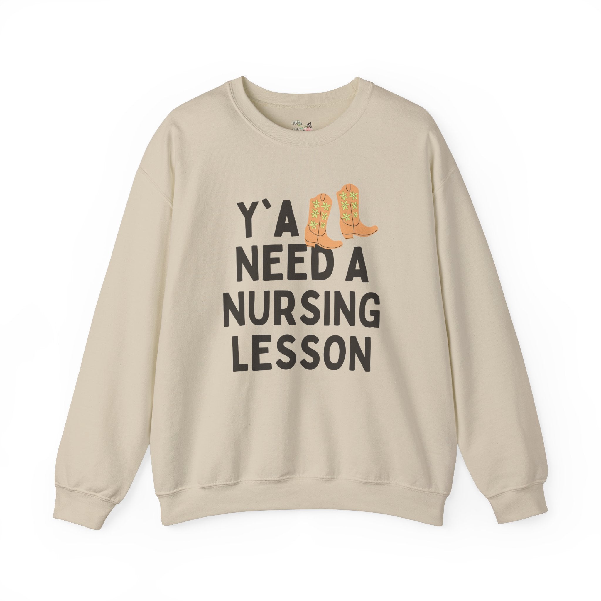Nursing Teacher Sweatshirt, Groovy Western Vibe: Y'all Need a Nursing Lesson, Registered Nurse Educator, Gift for Nursing School Professor - Opal and June