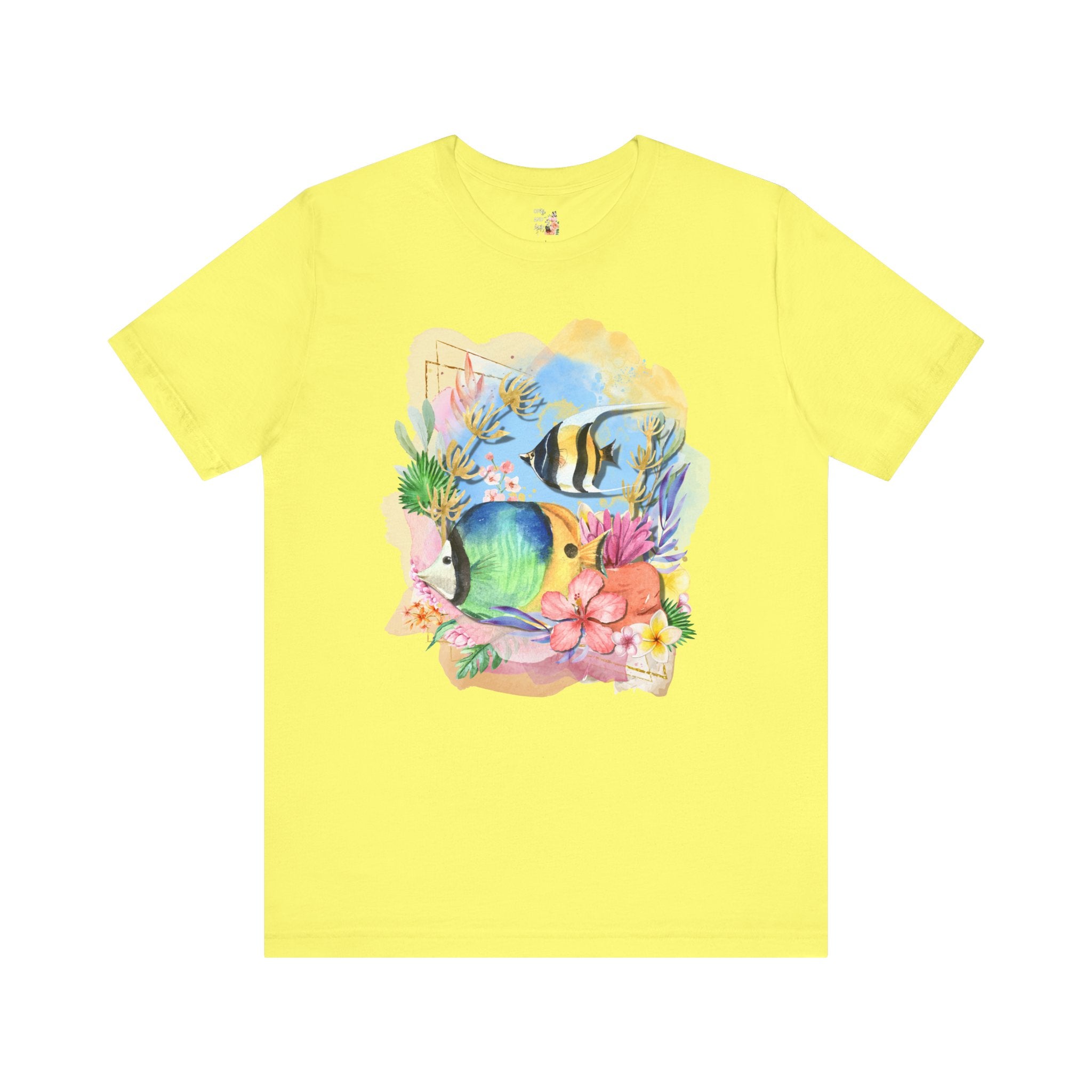 Ocean Tee Shirt with Fish - Opal and June