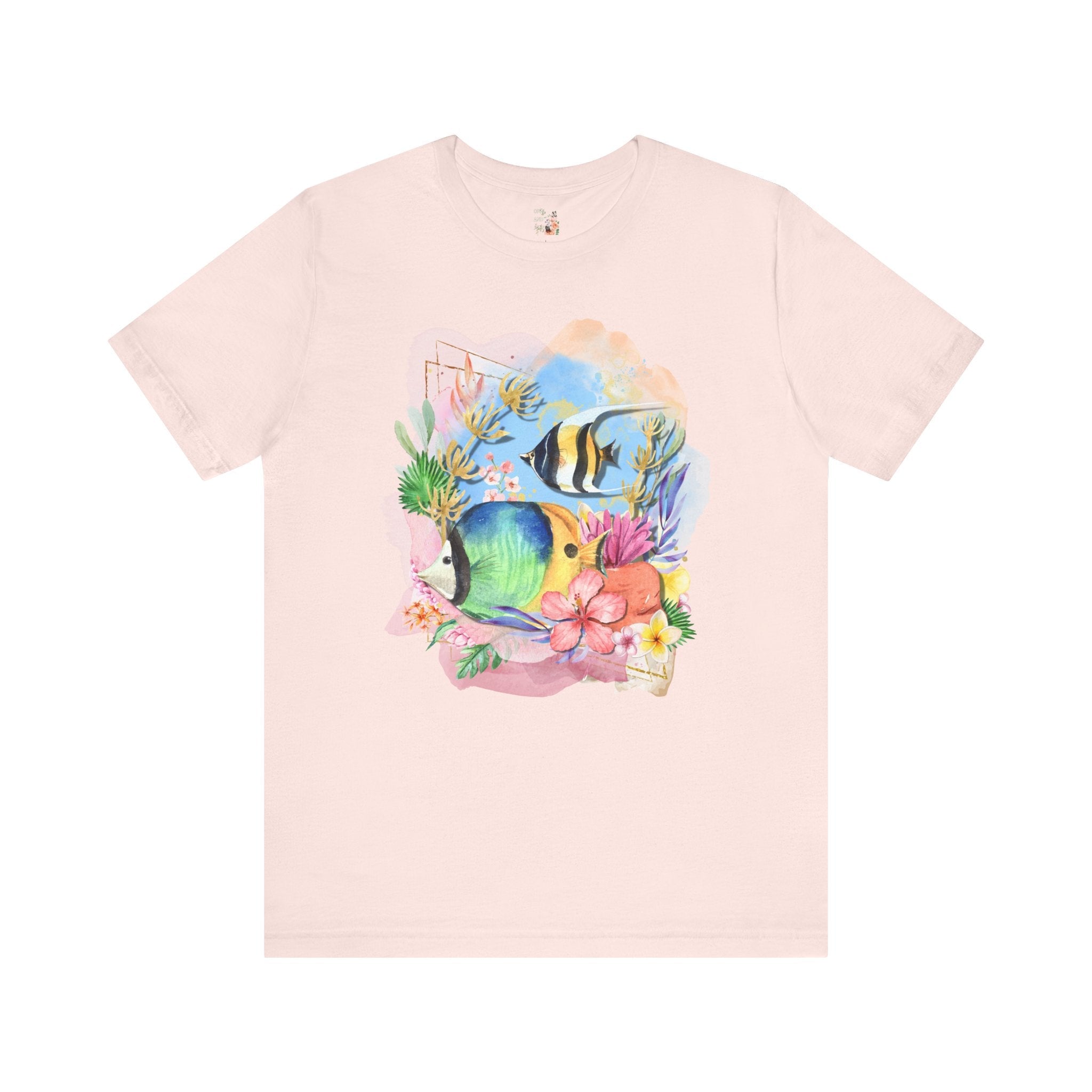 Ocean Tee Shirt with Fish - Opal and June