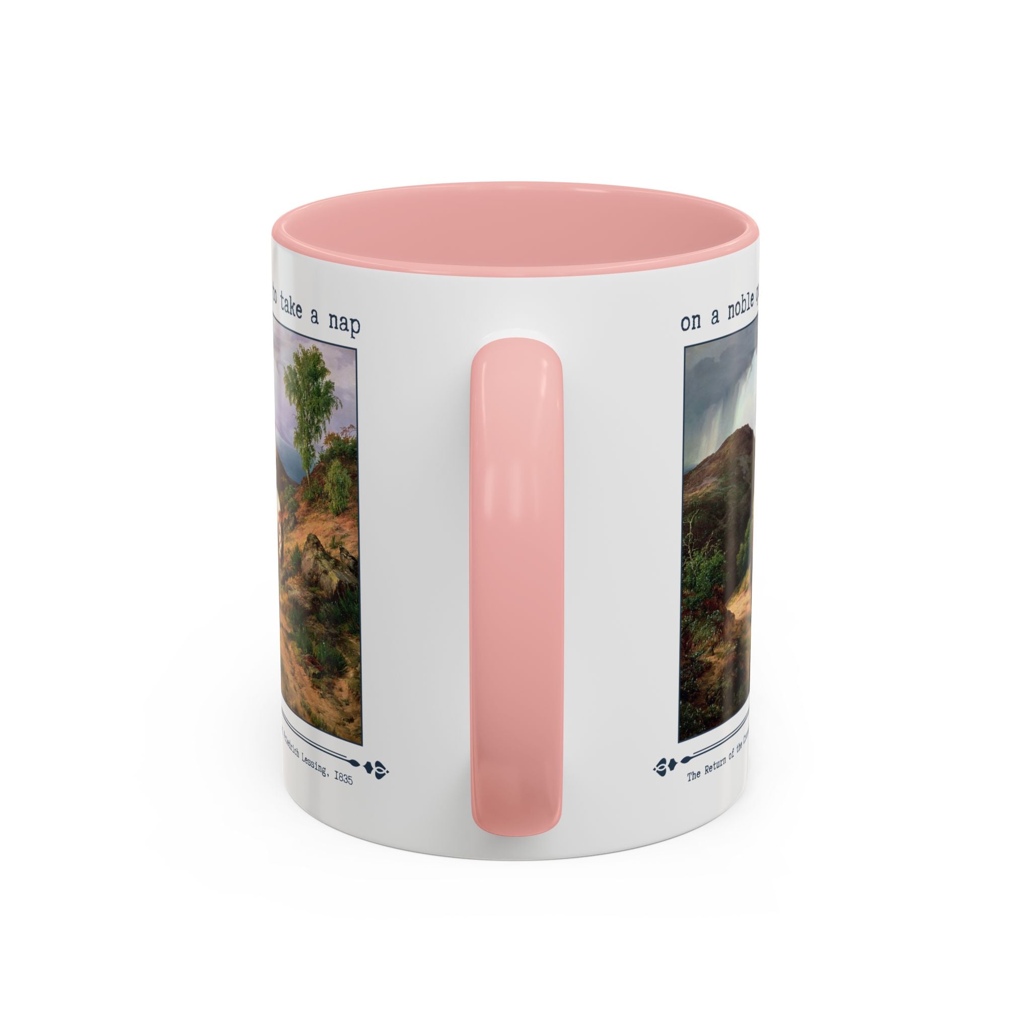 On a Noble Quest to Take a Nap 11 Oz Coffee Mug: Art History Napping Gift for Friend or Sister Who Loves Naps and Medieval History, Mug for Historian Who Loves Sleep - Opal and June