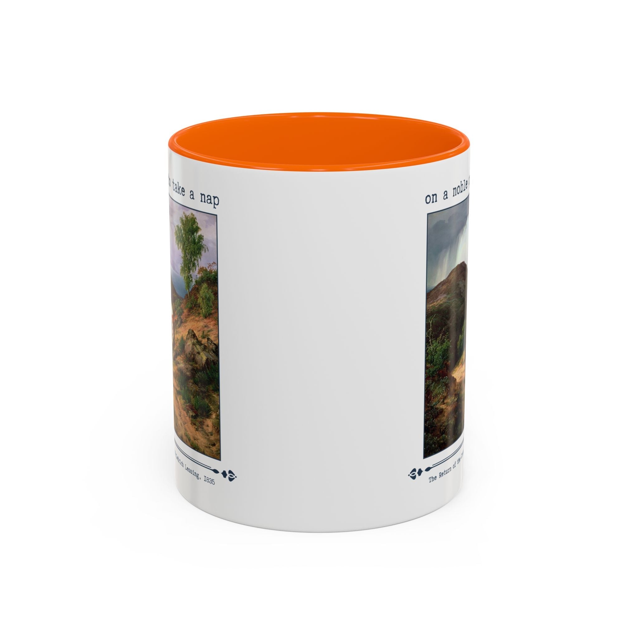 On a Noble Quest to Take a Nap 11 Oz Coffee Mug: Art History Napping Gift for Friend or Sister Who Loves Naps and Medieval History, Mug for Historian Who Loves Sleep - Opal and June