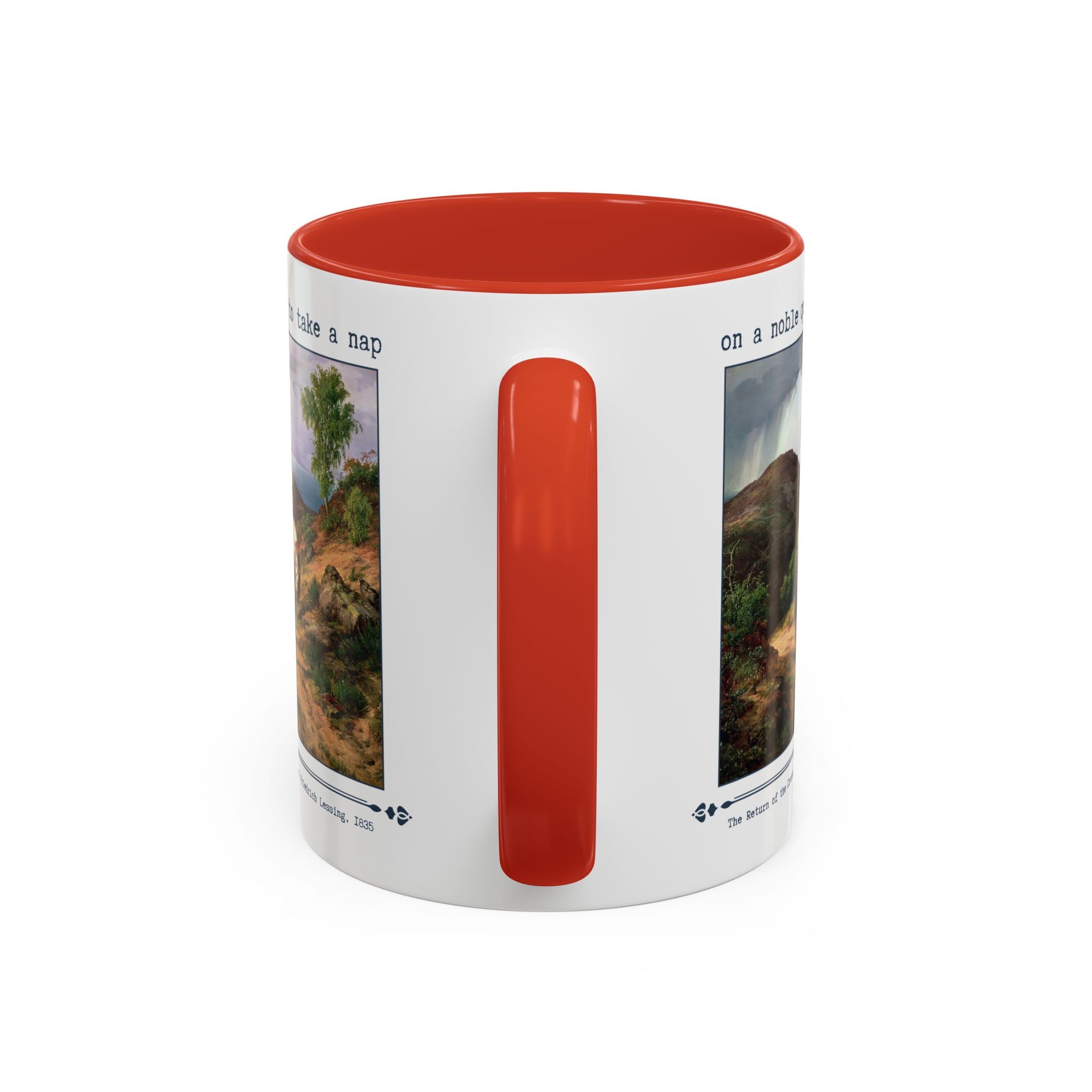 On a Noble Quest to Take a Nap 11 Oz Coffee Mug: Art History Napping Gift for Friend or Sister Who Loves Naps and Medieval History, Mug for Historian Who Loves Sleep - Opal and June