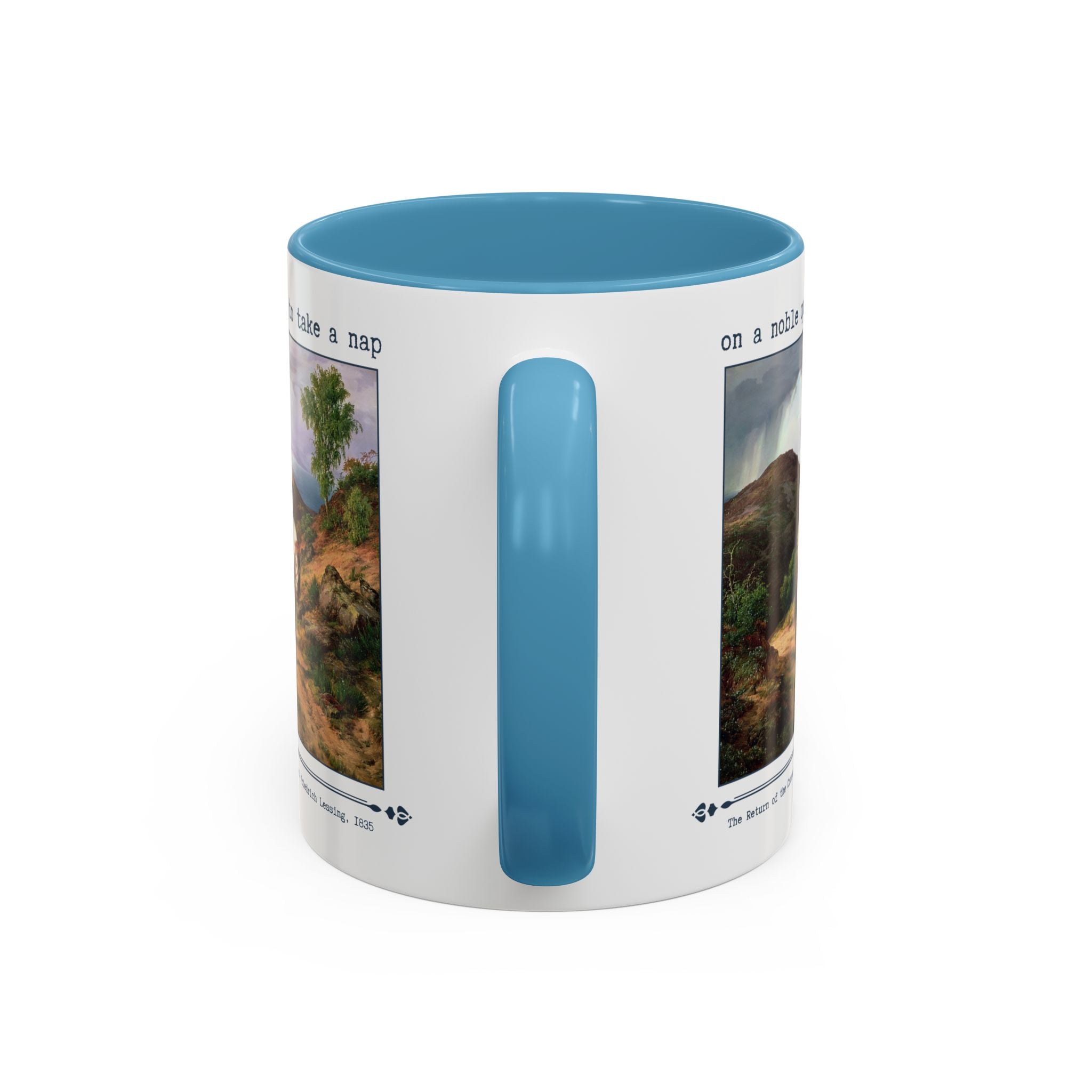 On a Noble Quest to Take a Nap 11 Oz Coffee Mug: Art History Napping Gift for Friend or Sister Who Loves Naps and Medieval History, Mug for Historian Who Loves Sleep - Opal and June