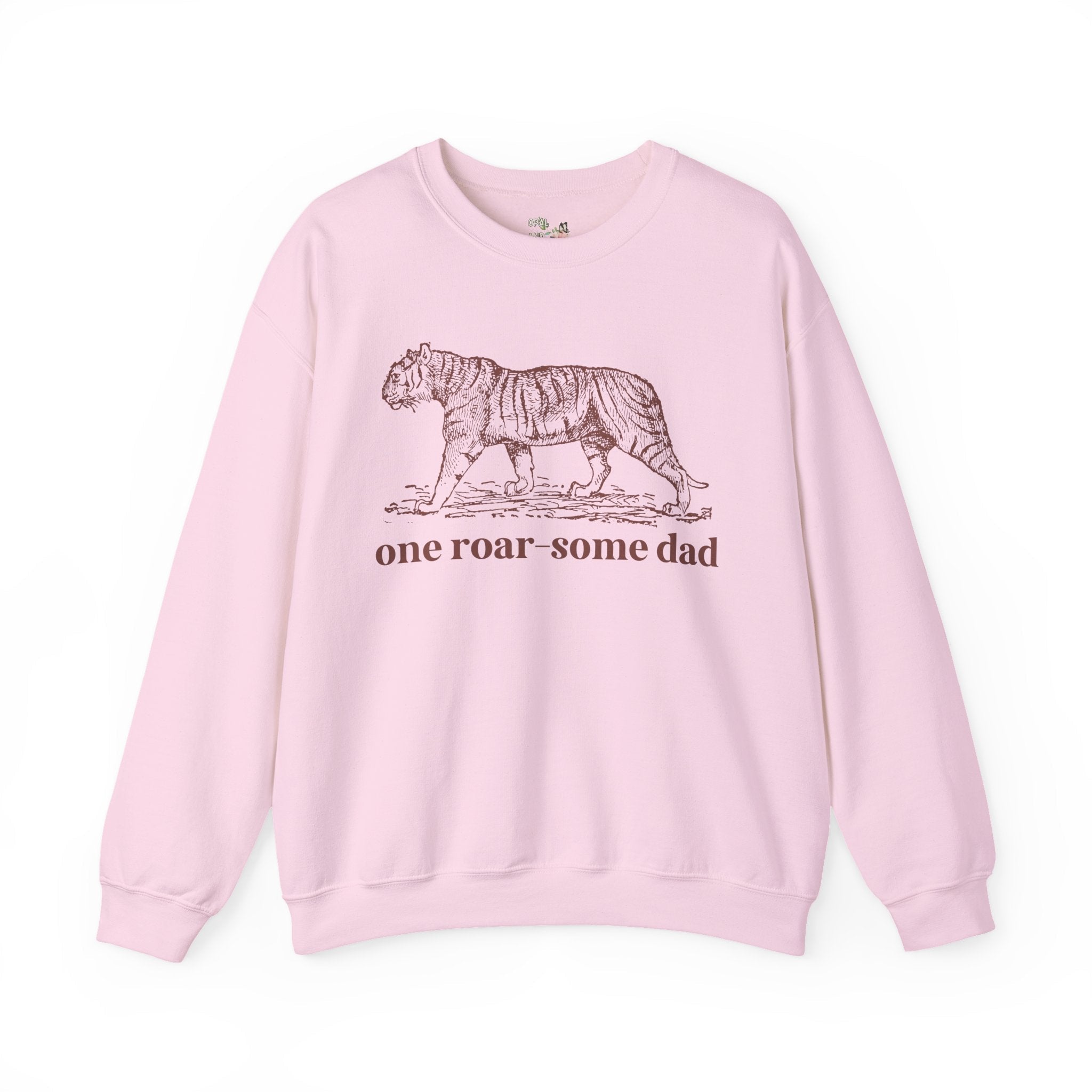 One Roar - Some Dad: Cute Animal Lover Sweatshirt for Dad Who Loves Tigers, Silly Father's Day Gift from Toddler or Son, Kitschy 90s Aesthetic - Opal and June