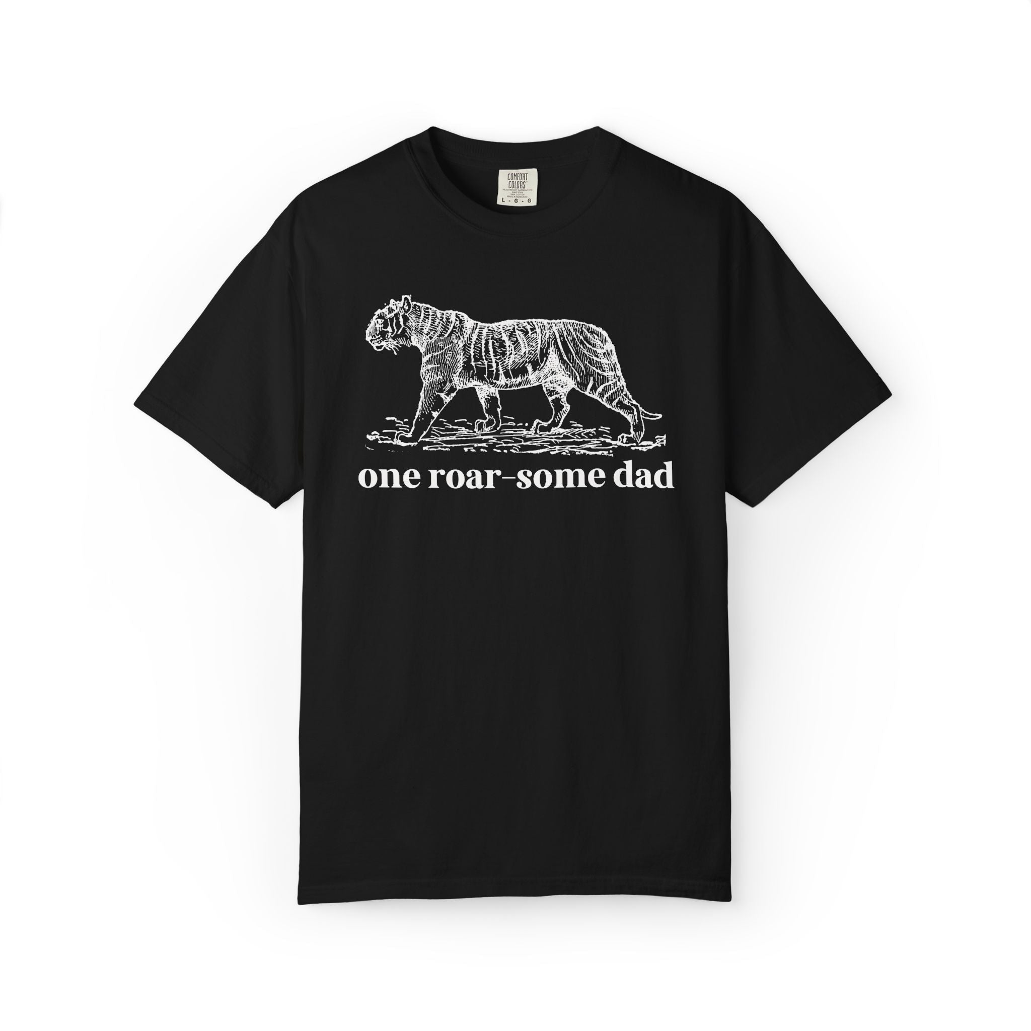 One Roar - Some Dad: Cute Animal Lover Tee Shirt for Dad Who Loves Tigers, Silly Father's Day Gift from Toddler or Son, Kitschy 90s Aesthetic - Opal and June