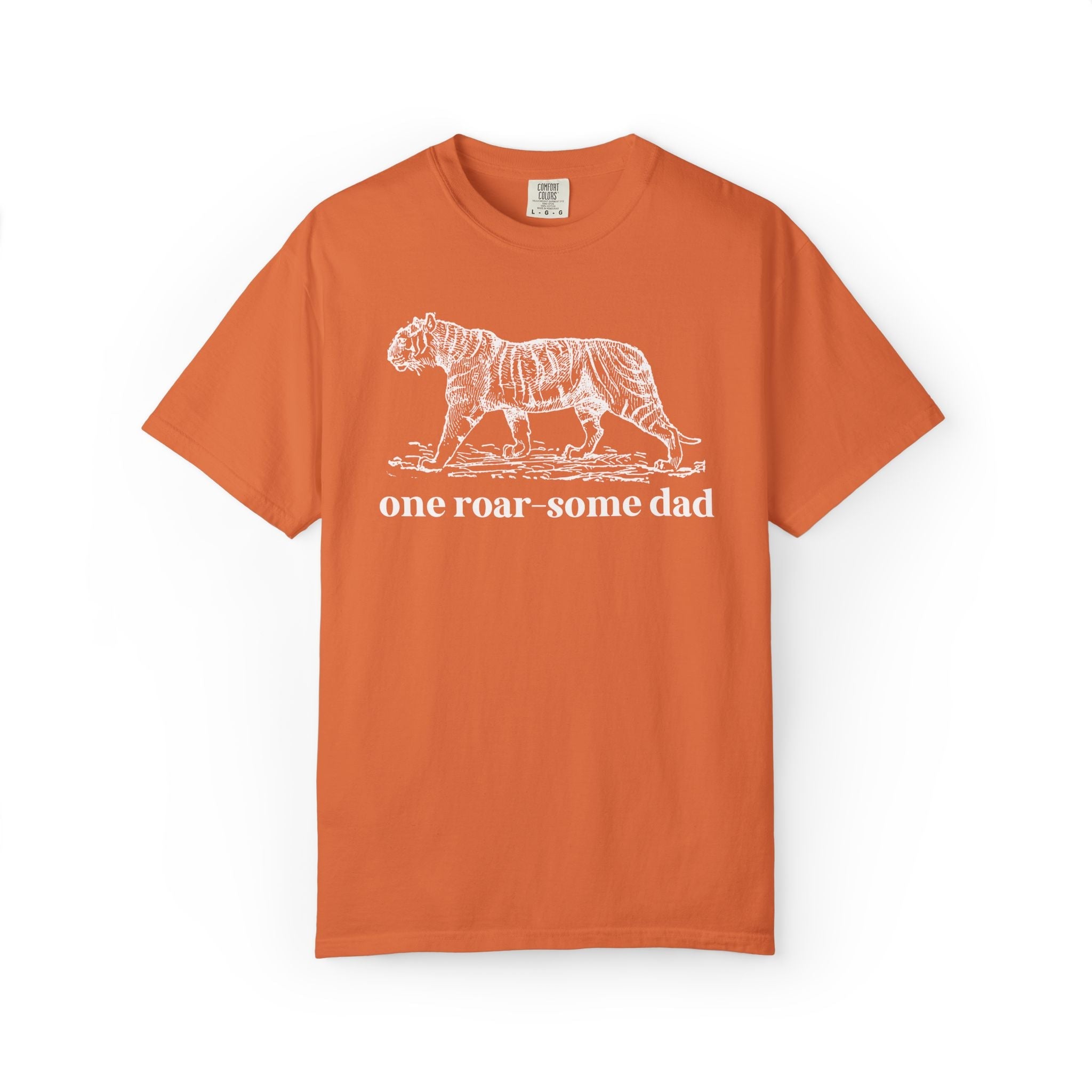 One Roar - Some Dad: Cute Animal Lover Tee Shirt for Dad Who Loves Tigers, Silly Father's Day Gift from Toddler or Son, Kitschy 90s Aesthetic - Opal and June