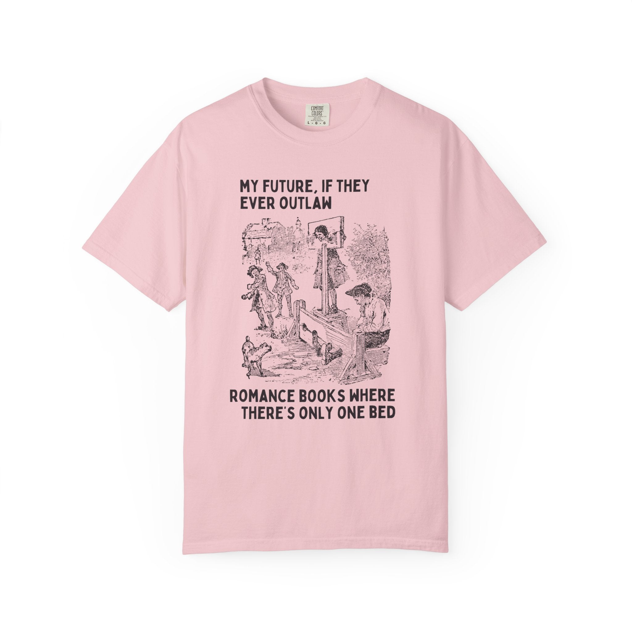 Only One Bed Romance Tropes Tee Shirt for Fantasy Romance Reader, Historical Romance Book Lover Gift Idea for Moms Who Read, Bookish Gift - Opal and June