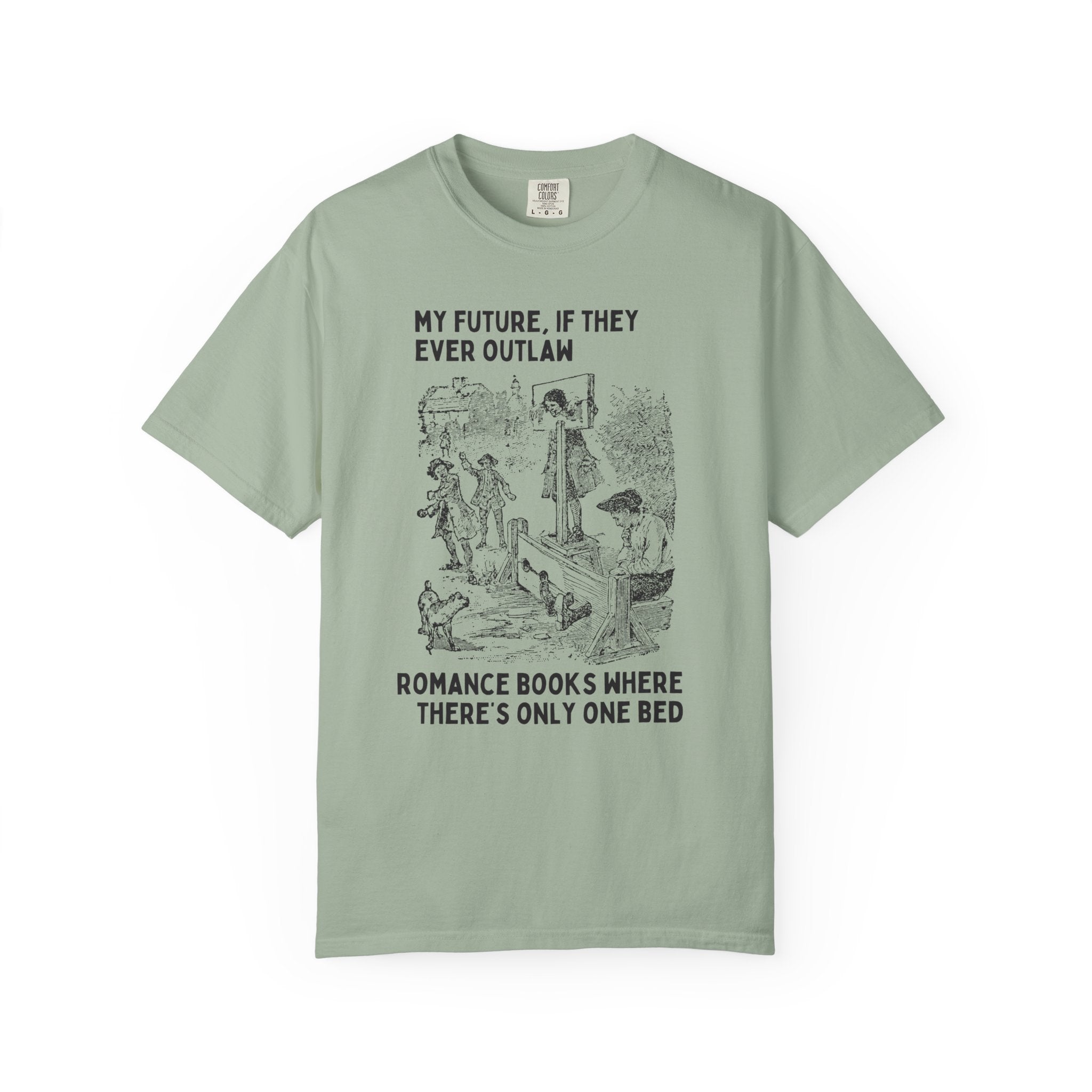 Only One Bed Romance Tropes Tee Shirt for Fantasy Romance Reader, Historical Romance Book Lover Gift Idea for Moms Who Read, Bookish Gift - Opal and June