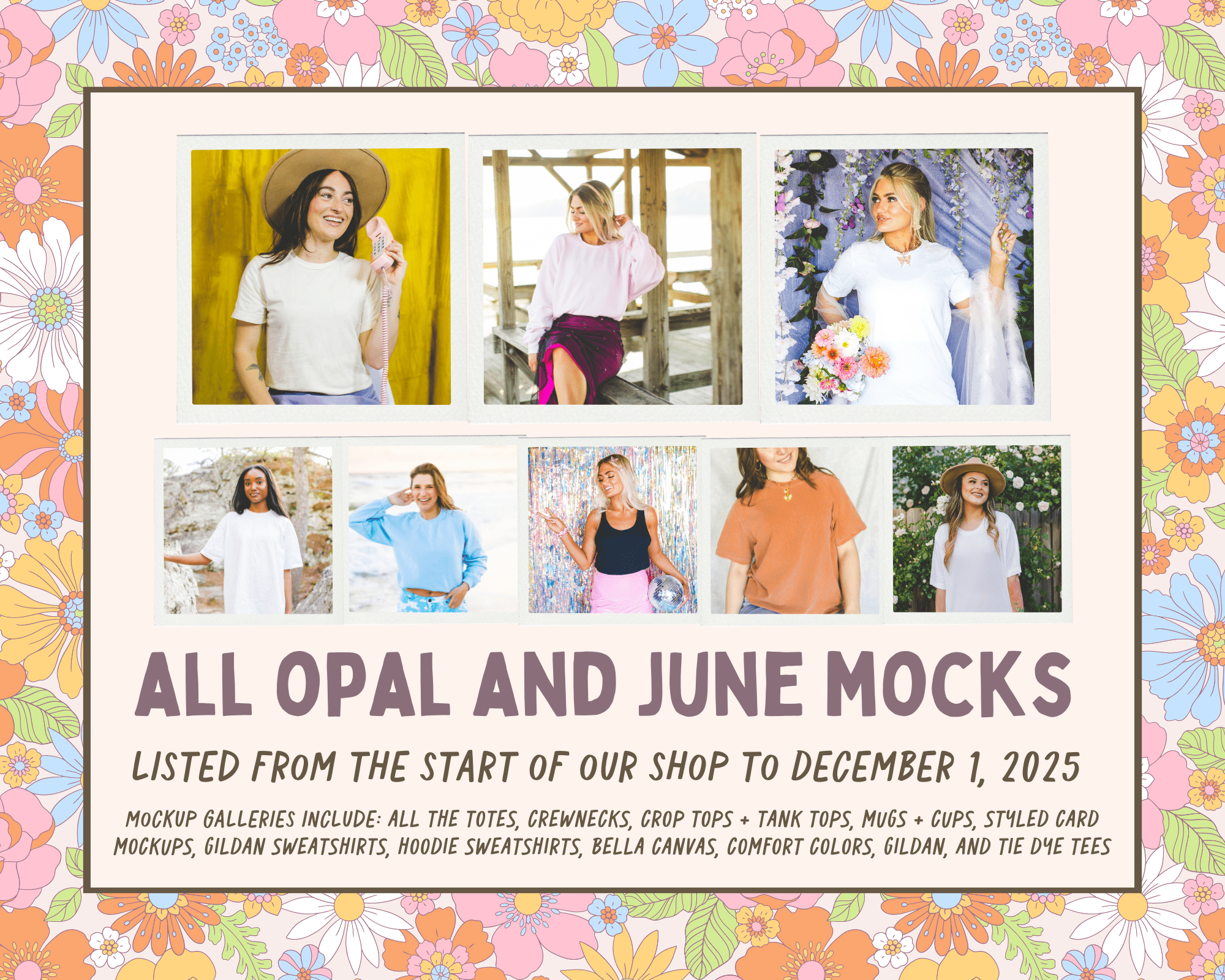 Opal and June Mockup Photos: 2022 - 2025 - Opal and June