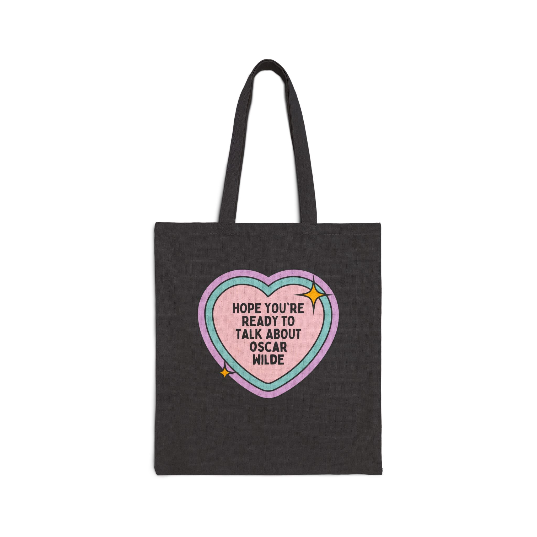 Oscar Wilde Literary History Tote Bag for Bookworm, Funny Saying Classic Literature Professor Gift, 19th Century European Poet and Author - Opal and June