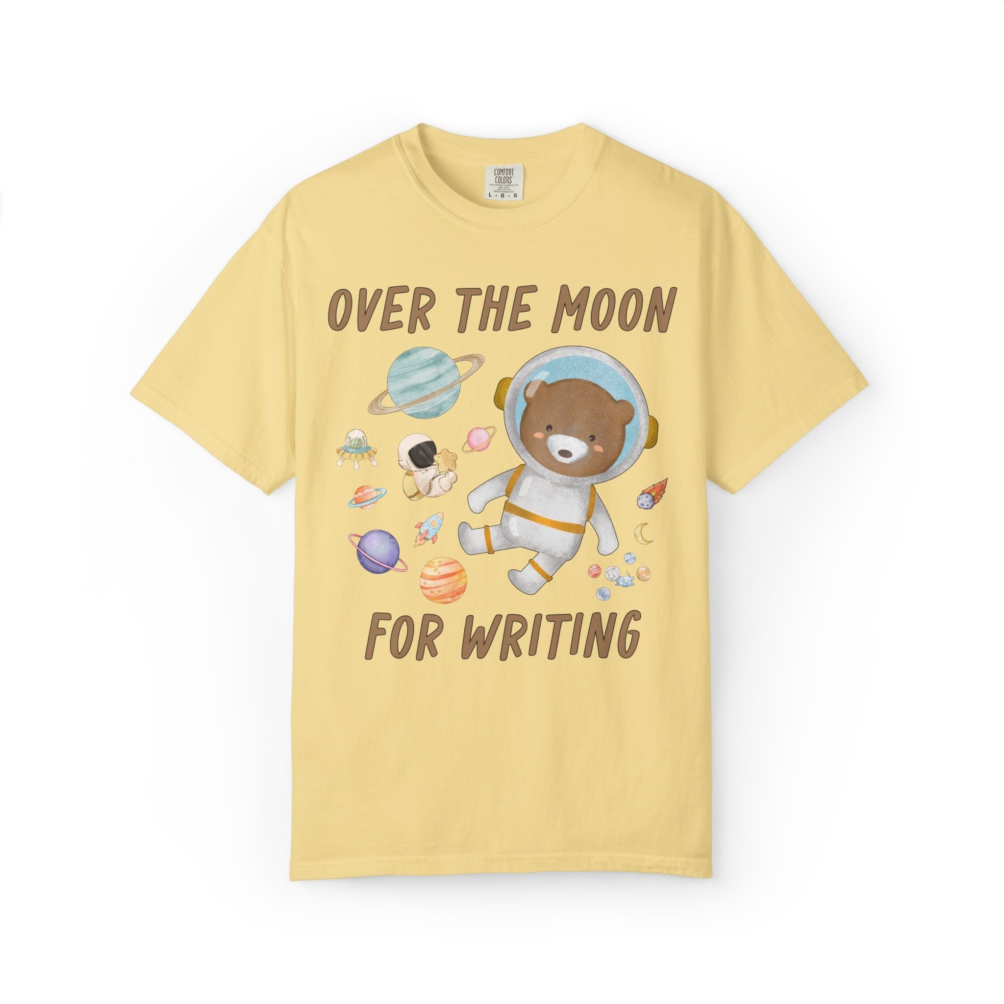 Over the Moon for Writing: Space Lover English Teacher Tee Shirt - Opal and June