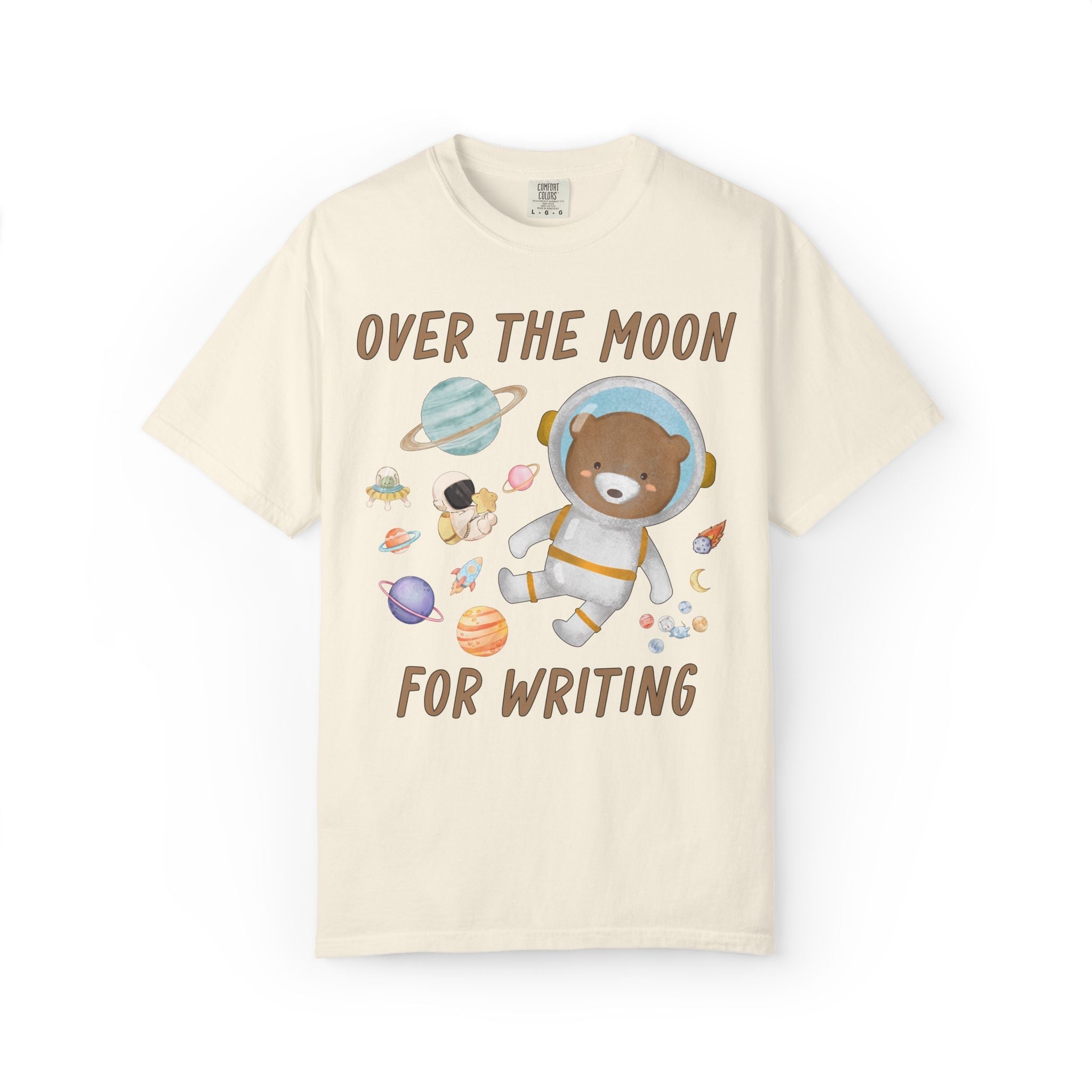 Over the Moon for Writing: Space Lover English Teacher Tee Shirt - Opal and June