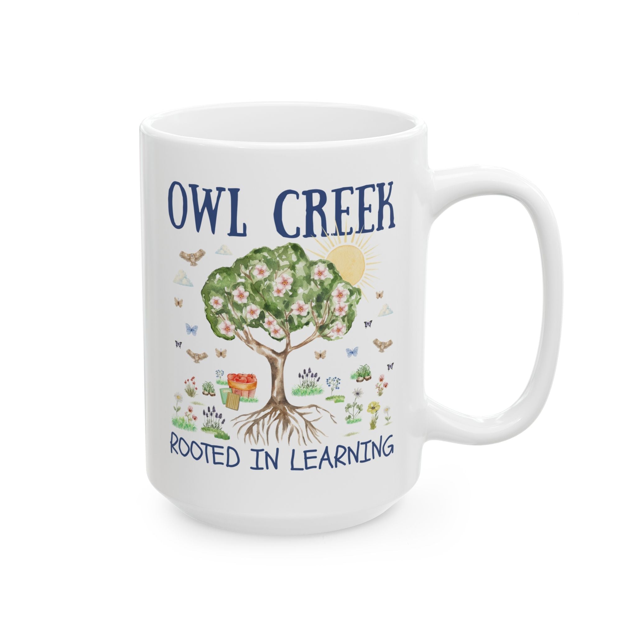 Owl Creek Elementary School Coffee Mug: Rooted in Learning - Opal and June
