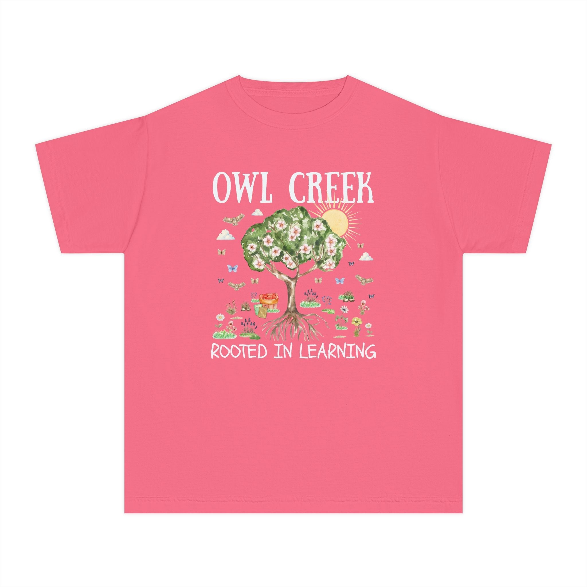 Owl Creek Elementary School Kids Tee Shirt: Rooted in Learning - Opal and June