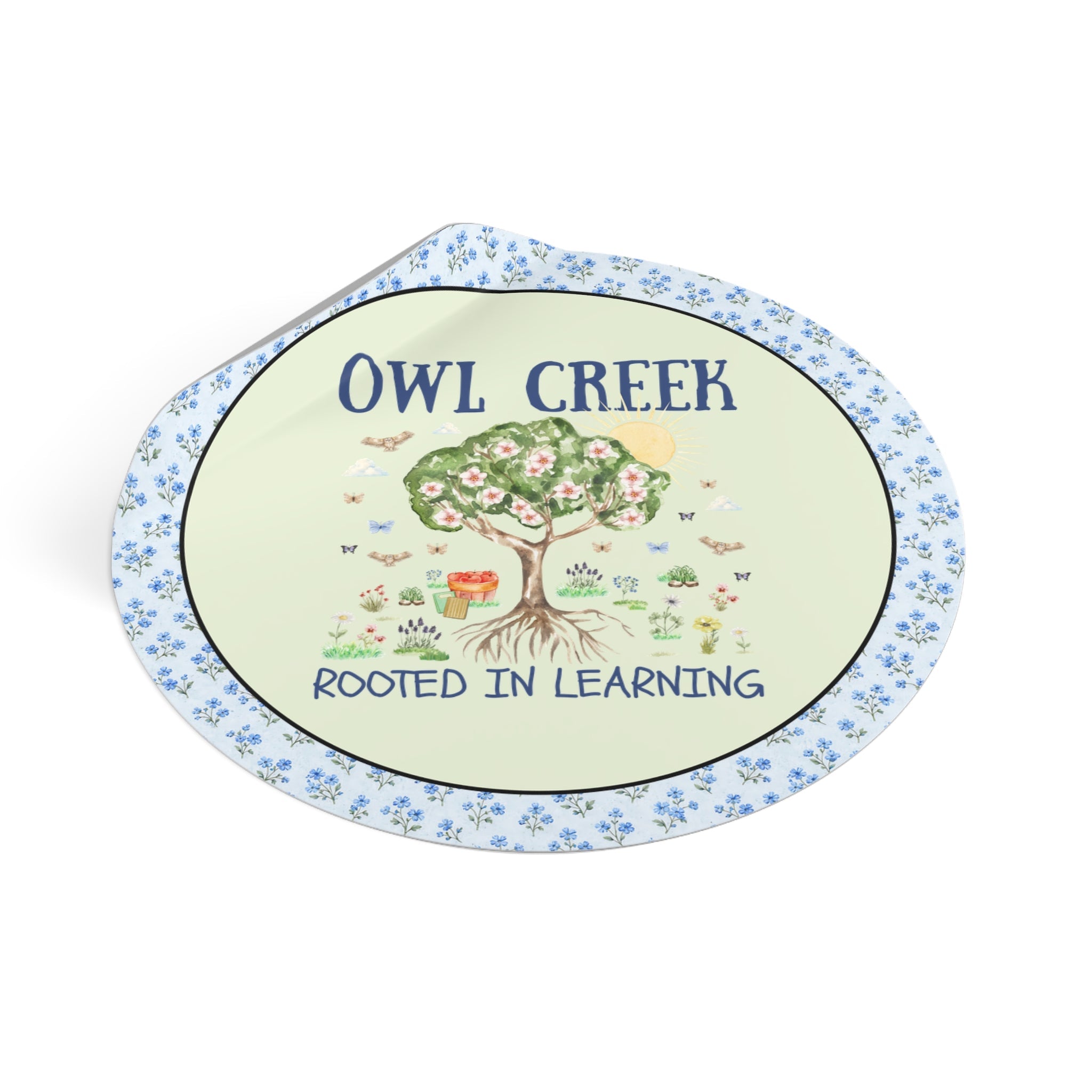 Owl Creek Elementary School Sticker: Rooted in Learning - Opal and June