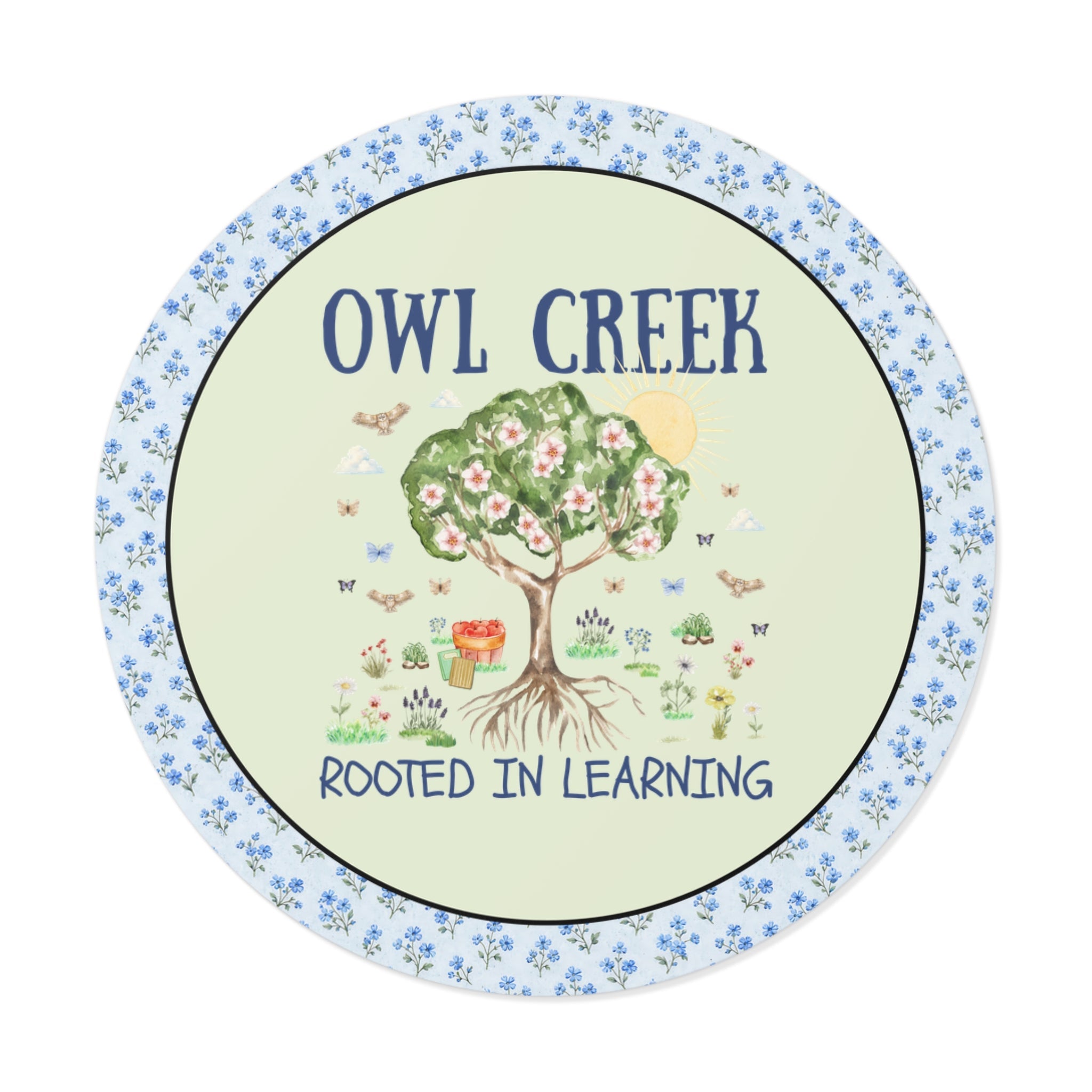 Owl Creek Elementary School Sticker: Rooted in Learning - Opal and June