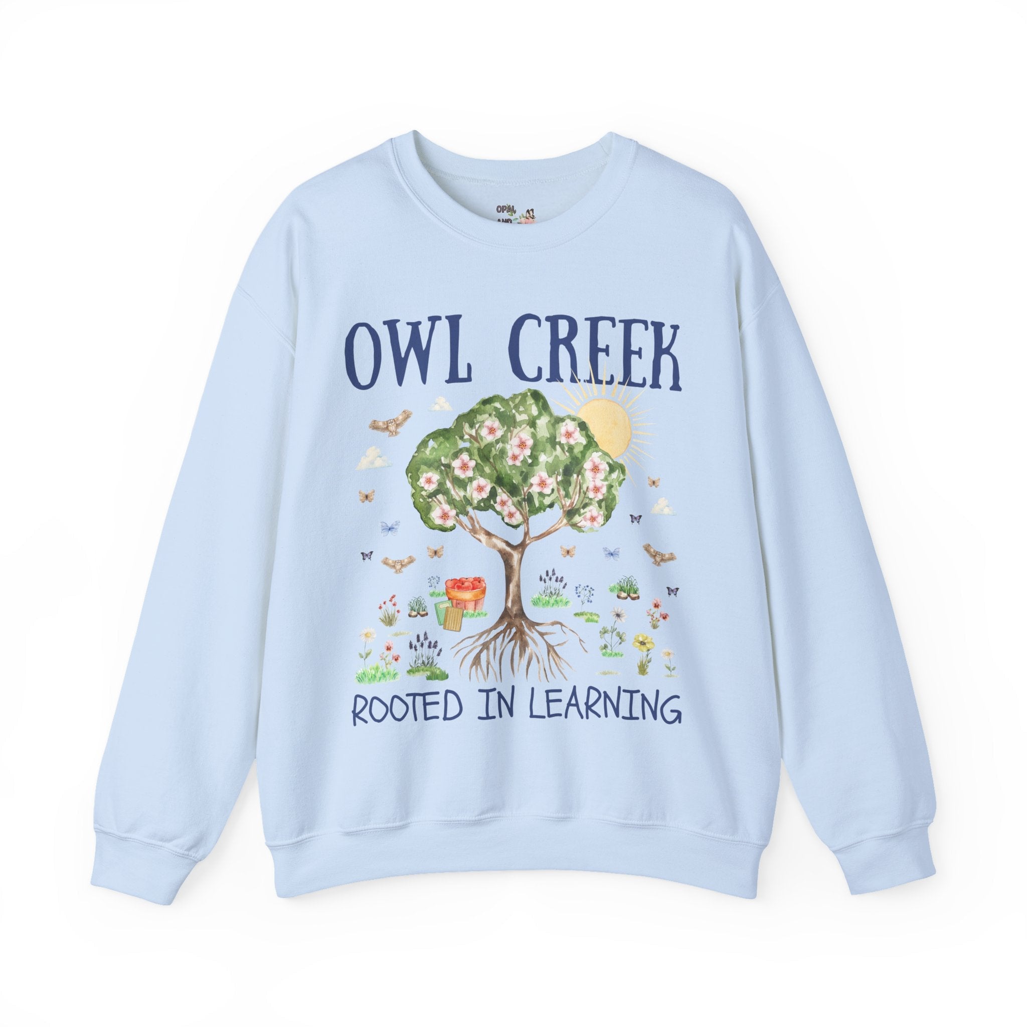 Owl Creek Elementary School Sweatshirt: Rooted in Learning - Opal and June