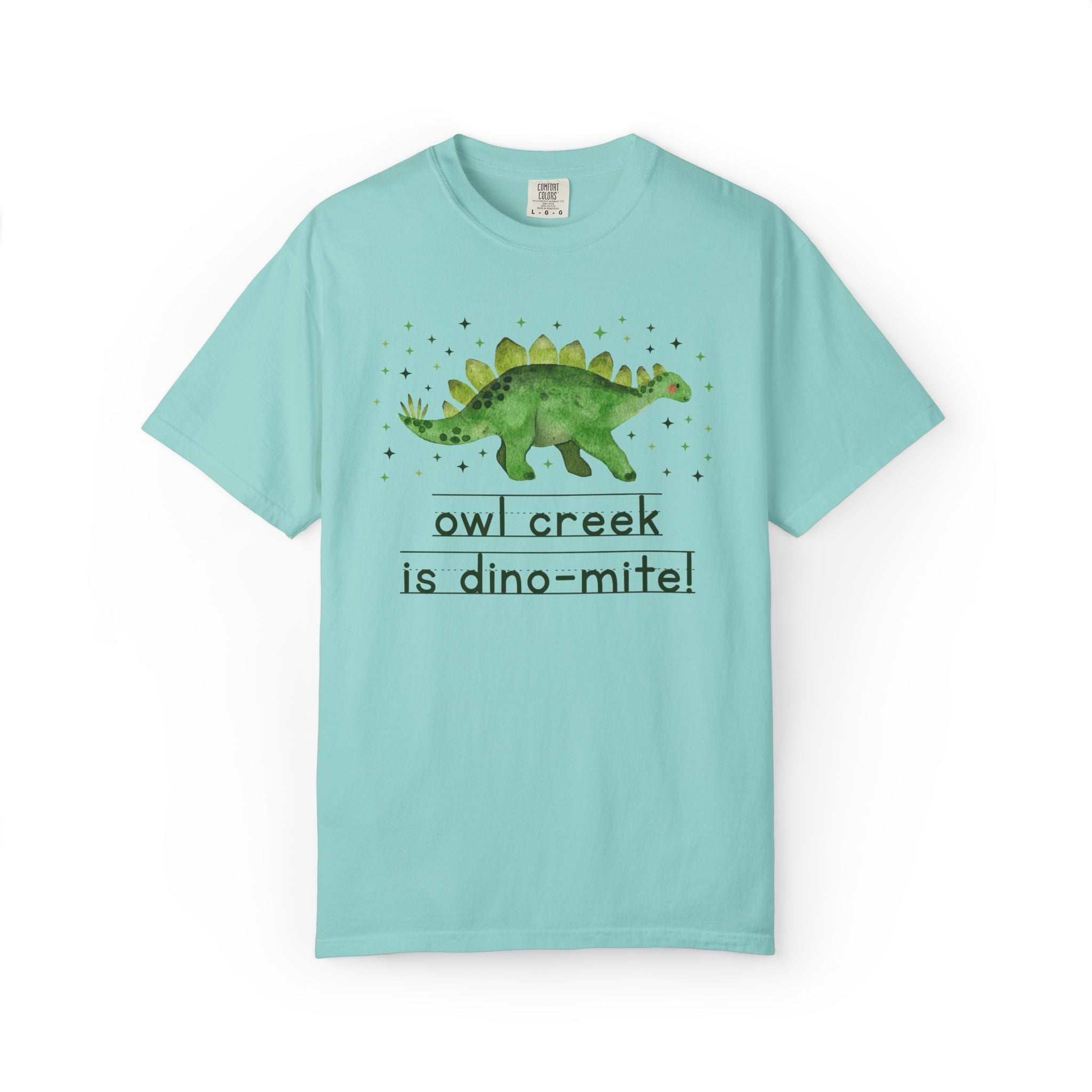 Owl Creek Elementary School Tee Shirt: Owl Creek is Dino - Mite! | FPS + Opal and June Tee Shirt, Fayetteville Public Schools - Opal and June