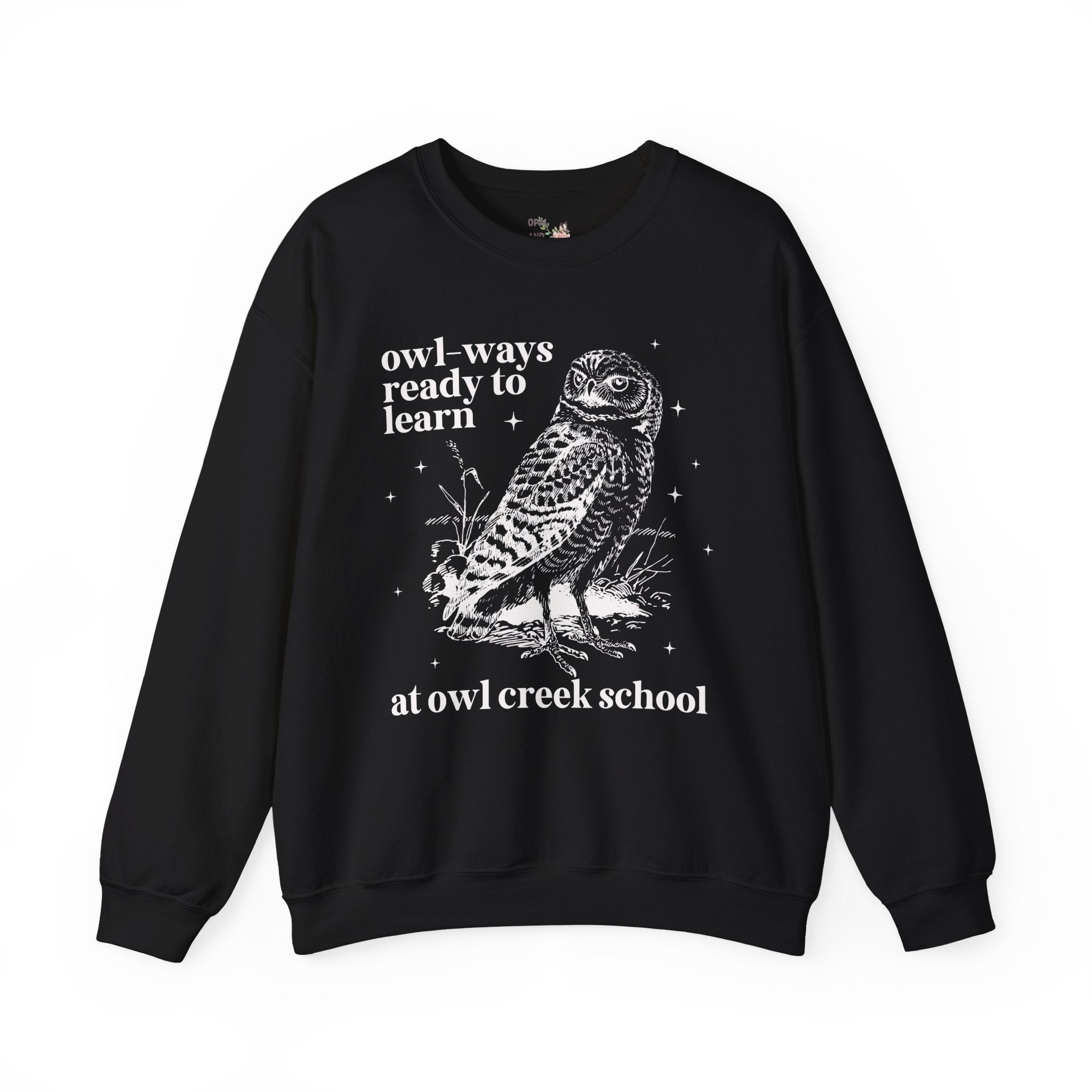 Owl Creek Sweatshirt: Owl - Ways Ready to Learn - Opal and June