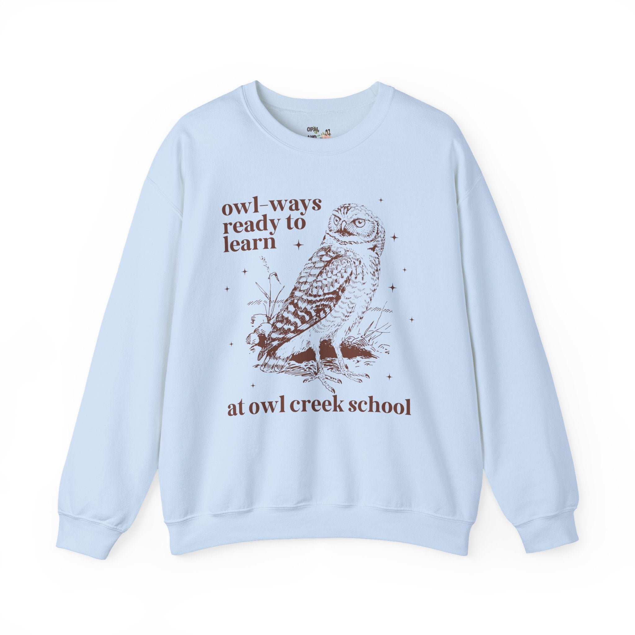 Owl Creek Sweatshirt: Owl - Ways Ready to Learn - Opal and June
