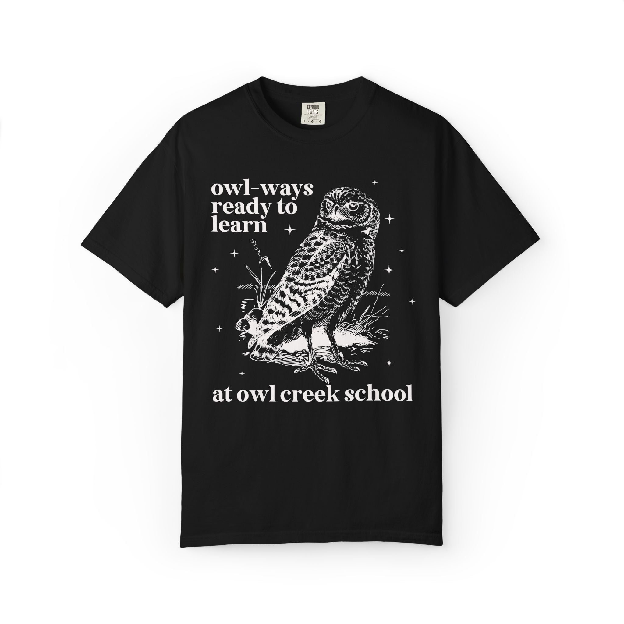 Owl Creek Tee Shirt: Owl - Ways Ready to Learn - Opal and June