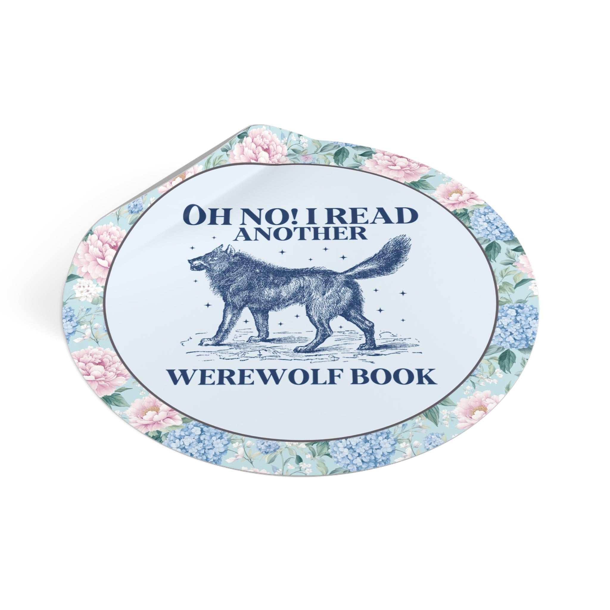 Paranormal Romance Reader Sticker for Silly Bookworm Who Loves Books with Werewolves, Funny Saying Fantasy Romance Book Lover Gift Idea - Opal and June